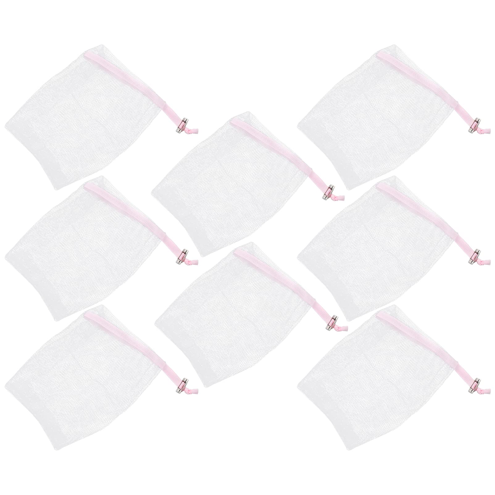 8PCS Mesh Soap Saver Bags with Drawstring - Reusable Exfoliating Shower Pouches for Face Cleansing & Body Scrub - Perfect for Bath, Travel & Eco-Friendly Soap Storage