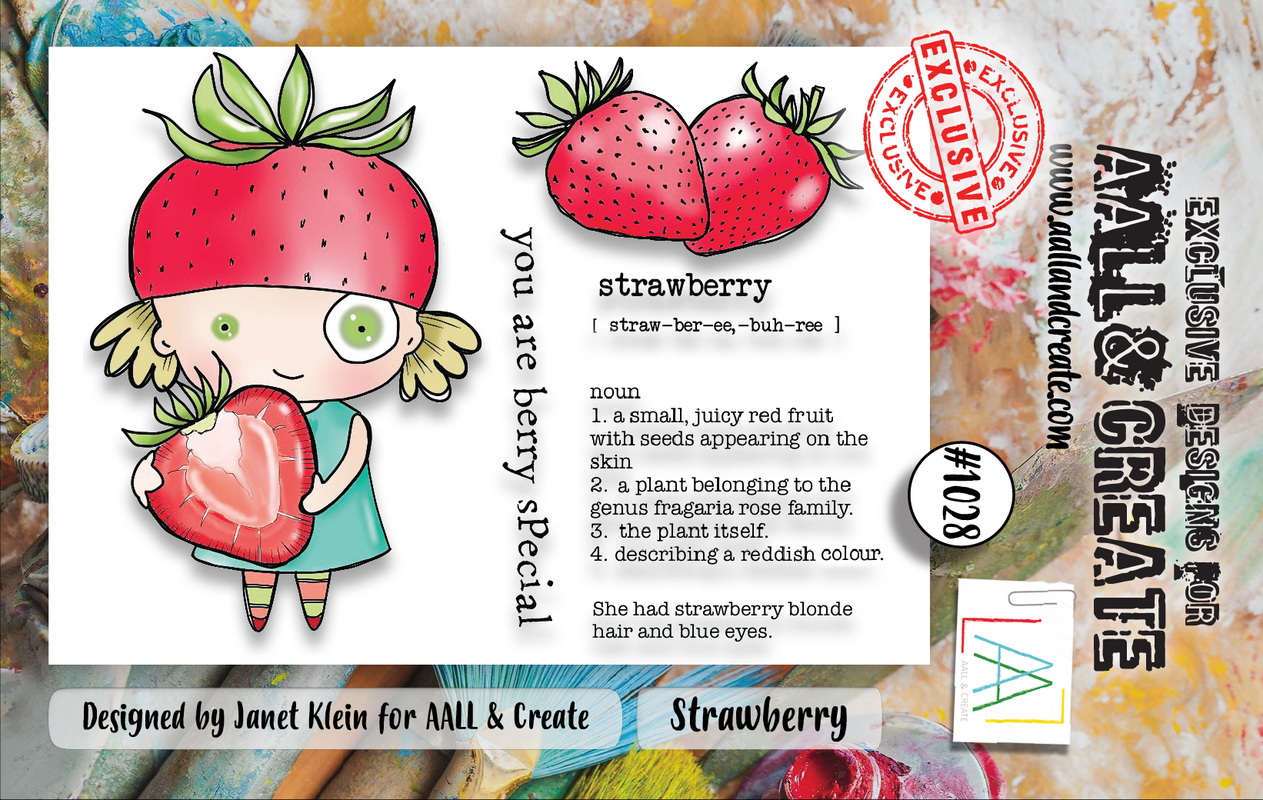 AALL and Create #1028 A7 Stamp Set - Strawberry Design for Card Making, Scrapbooking & DIY Crafts