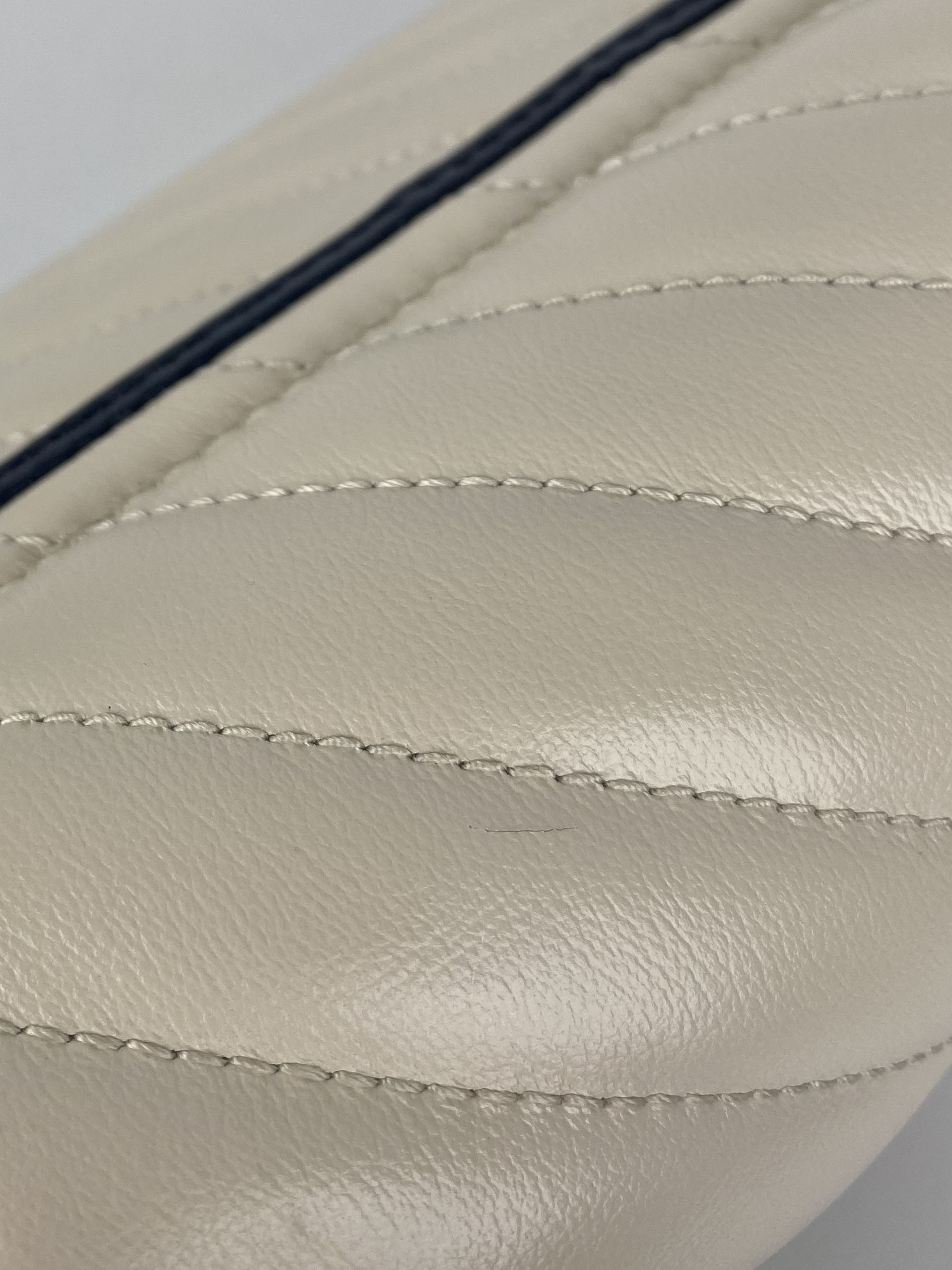 Gucci GG Marmont Torchon Shoulder Bag in White & Blue | Luxury Designer Handbag for Women | Perfect for Date Night, Office & Special Occasions