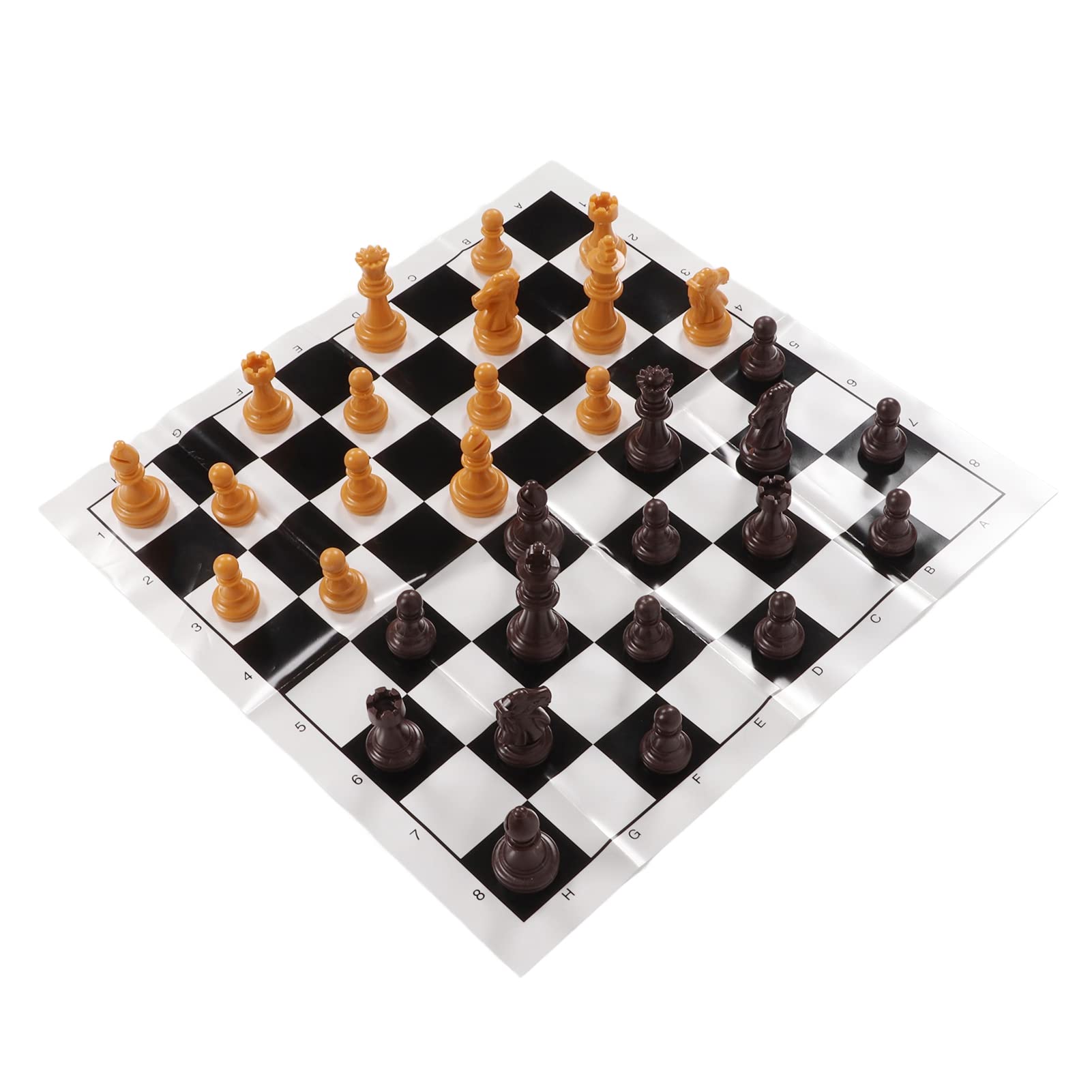 Premium WESE International Standard Chess Set - 32-Piece Durable PS Plastic Chess Game for Indoor & Outdoor Use - Perfect for Travel, Picnics, and Family Game Nights