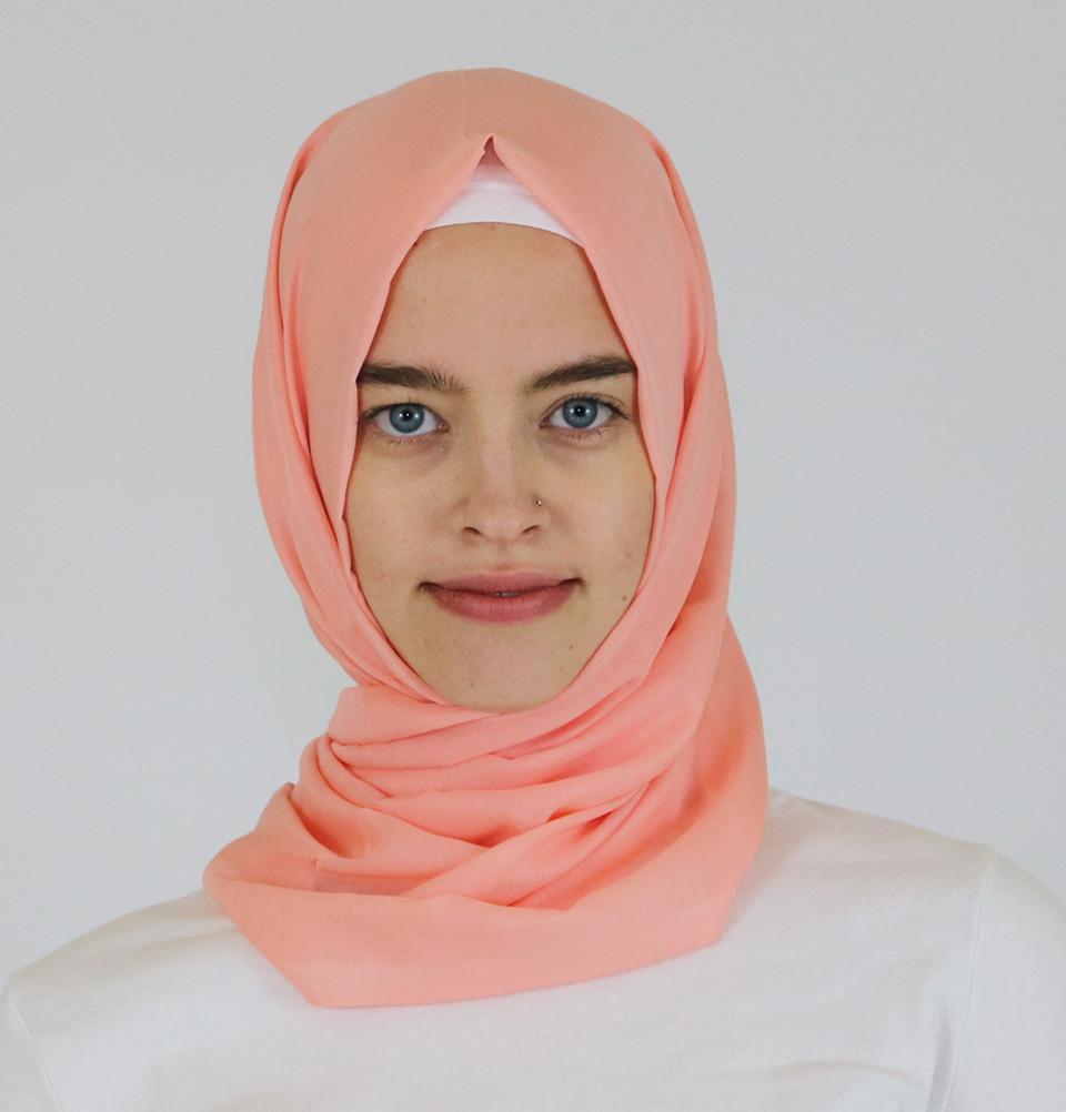 Aker Ince Muslim Hijab Shawl Scarf - Salmon Pink #362 - Perfect for Prayer, Modest Fashion & Everyday Wear