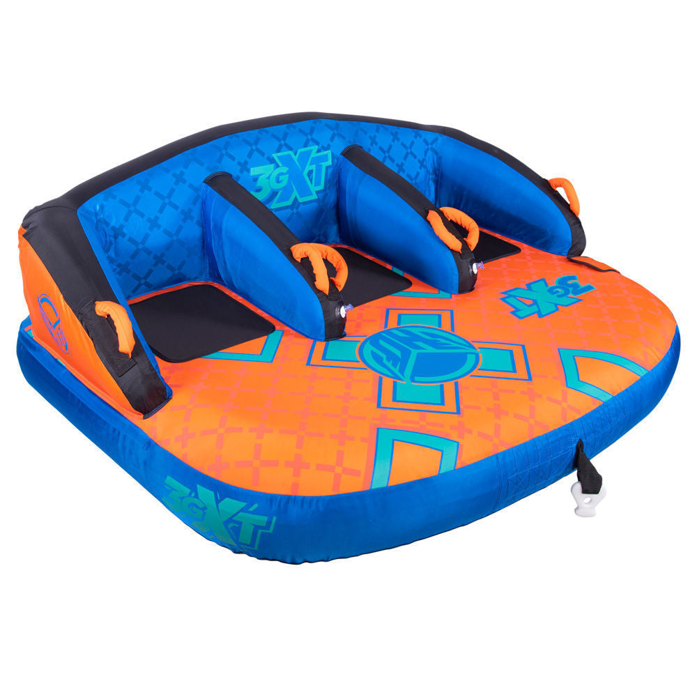 HO Sports 3G XT Towable Tube for 3 Riders - High-Speed Inflatable Water Tube for Boating, Lake & Ocean Fun - Perfect for Family & Friends Water Sports Adventures