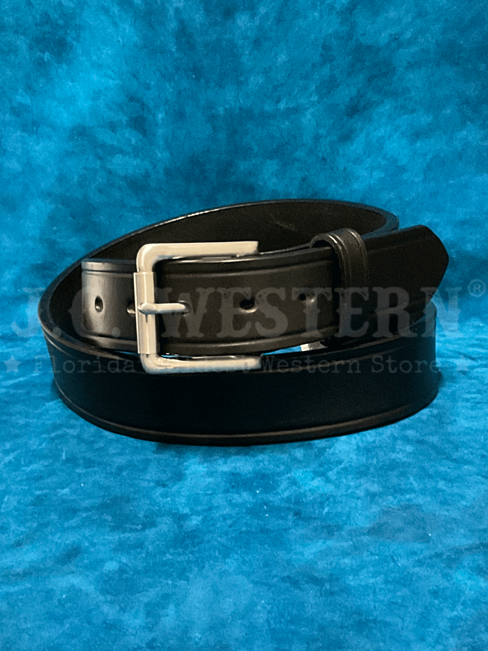 Gingerich 8016 18 Men's Lagrange Creased Casual Belt Black - Stylish Leather Belt for Business Casual & Everyday Wear