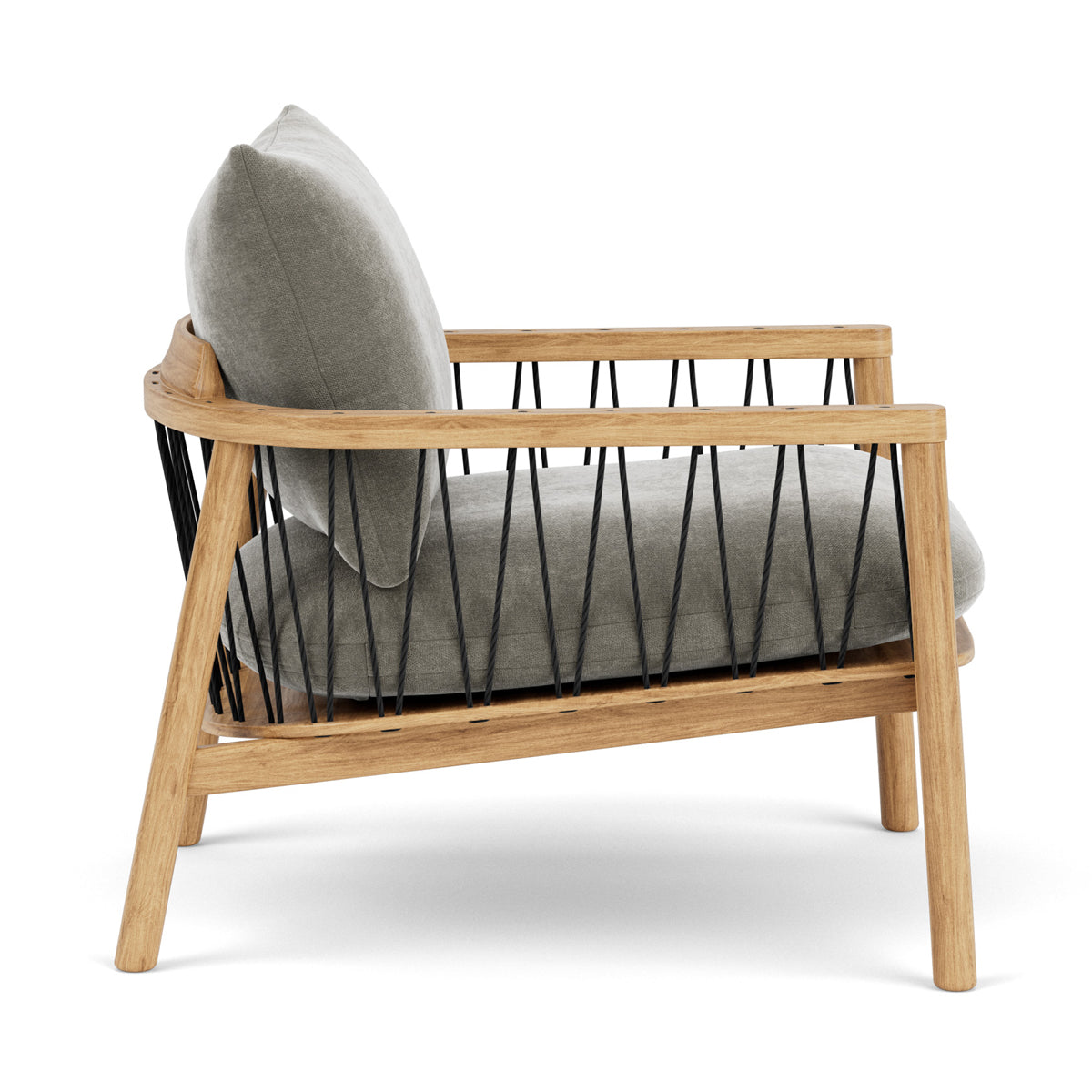 Enzo Fabric Armchair - Modern Upholstered Accent Chair for Living Room, Bedroom & Office - Comfortable Lounge Chair with Sturdy Wooden Legs - Perfect for Relaxing, Reading & Decorating