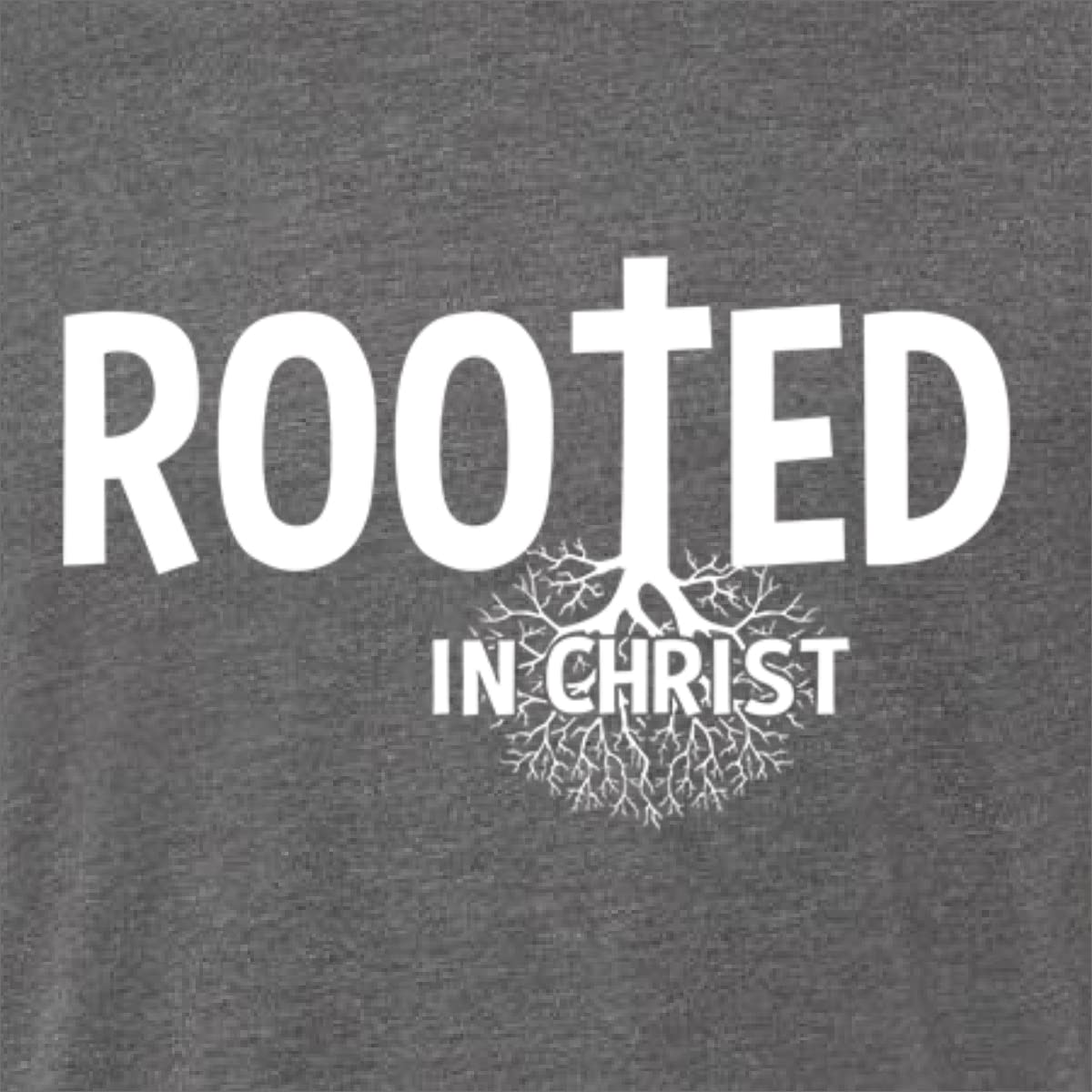 Rooted in Christ Inspirational Christian Men's Premium Tri-Blend T-Shirt - Comfortable Faith-Based Apparel for Church, Bible Study & Everyday Wear