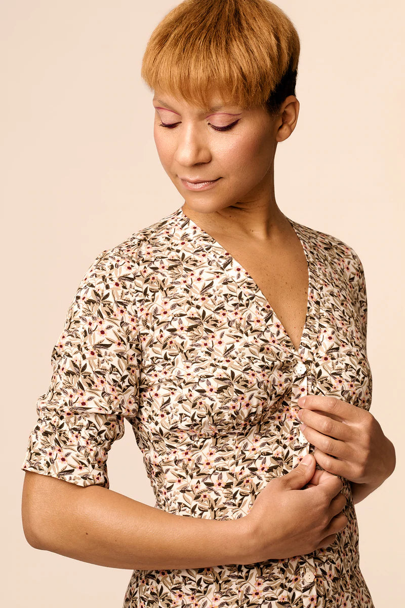 Taika Blouse Dress for Women - Elegant Flowy Tunic Top with Pockets | Perfect for Office Wear, Date Nights & Summer Outfits