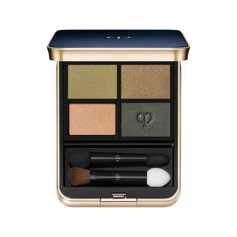 4-Piece Eye Color Quad Set with Refill & Case - Perfect for Everyday Makeup & Travel