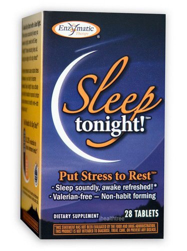 Enzymatic Therapy Sleep Tonight! 28 Tablets - Natural Sleep Aid for Insomnia & Relaxation - Perfect for Nighttime Use & Travel