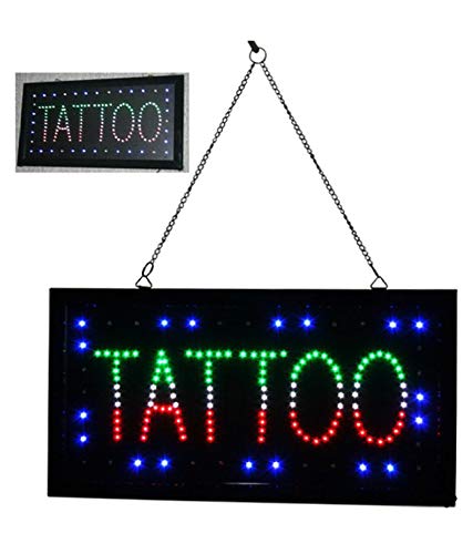 Professional Tattoo Shop Neon LED Sign - Vintage Style Wall Hanging Light for Tattoo Parlor, Barbershop & Man Cave Decor - Perfect for Tattoo Studio Lighting & Retro Interior Design