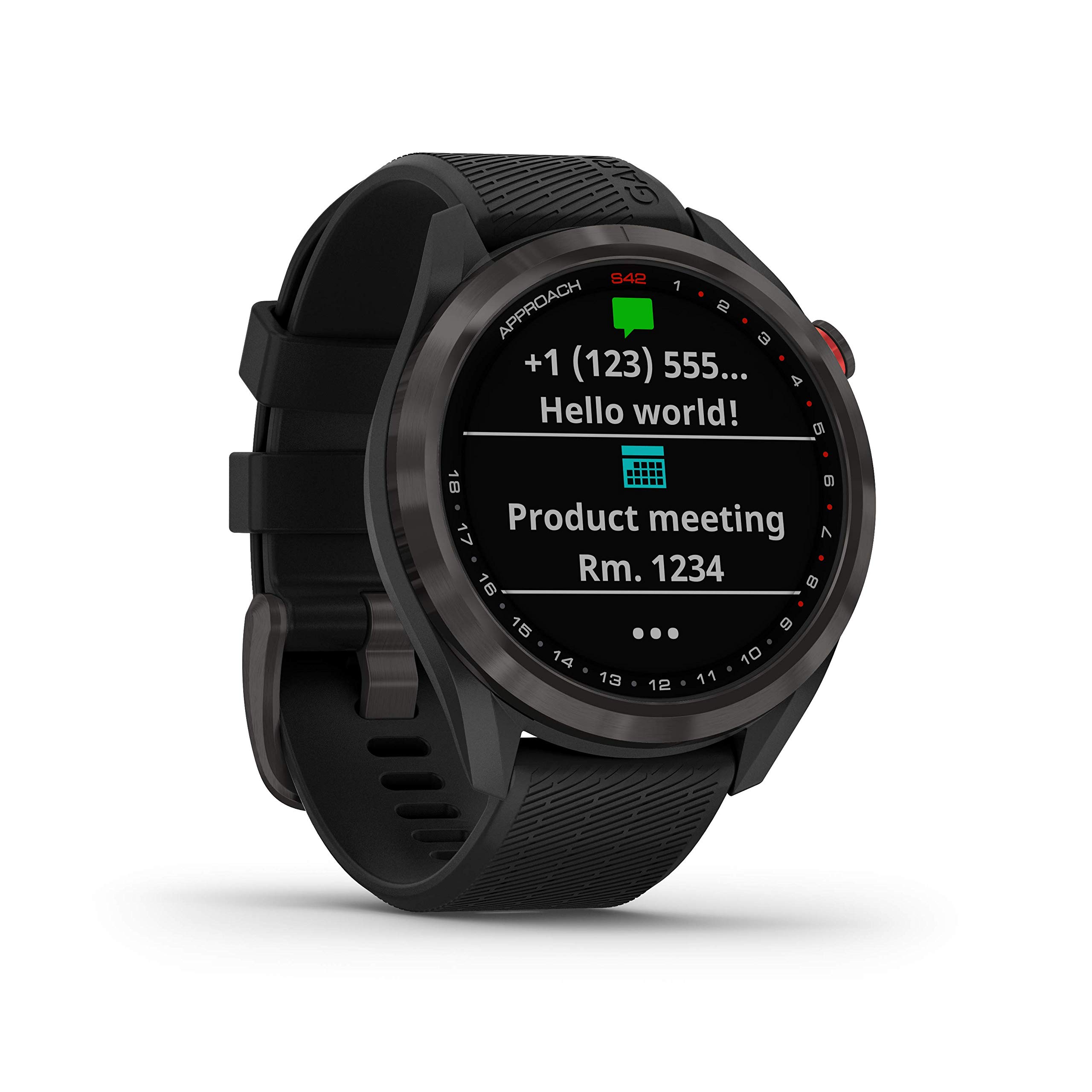 Garmin Approach S42 Premium GPS Golf Watch with All-in-One Golf Tools Bundle - Gunmetal & Black Silicone Band | Wearable4U | Perfect for Golfers, Course Mapping & Swing Analysis