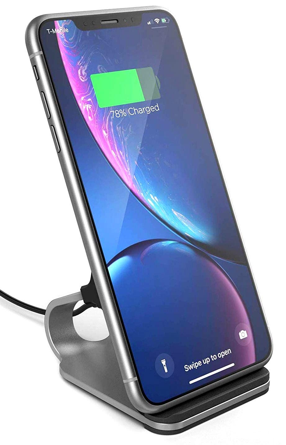 Qi Wireless Charger Stand for iPhone 13/12/11/Pro Max/X/XR/Xs - Fast Charging Station with LED Indicator | Perfect for Home, Office & Nightstand Use