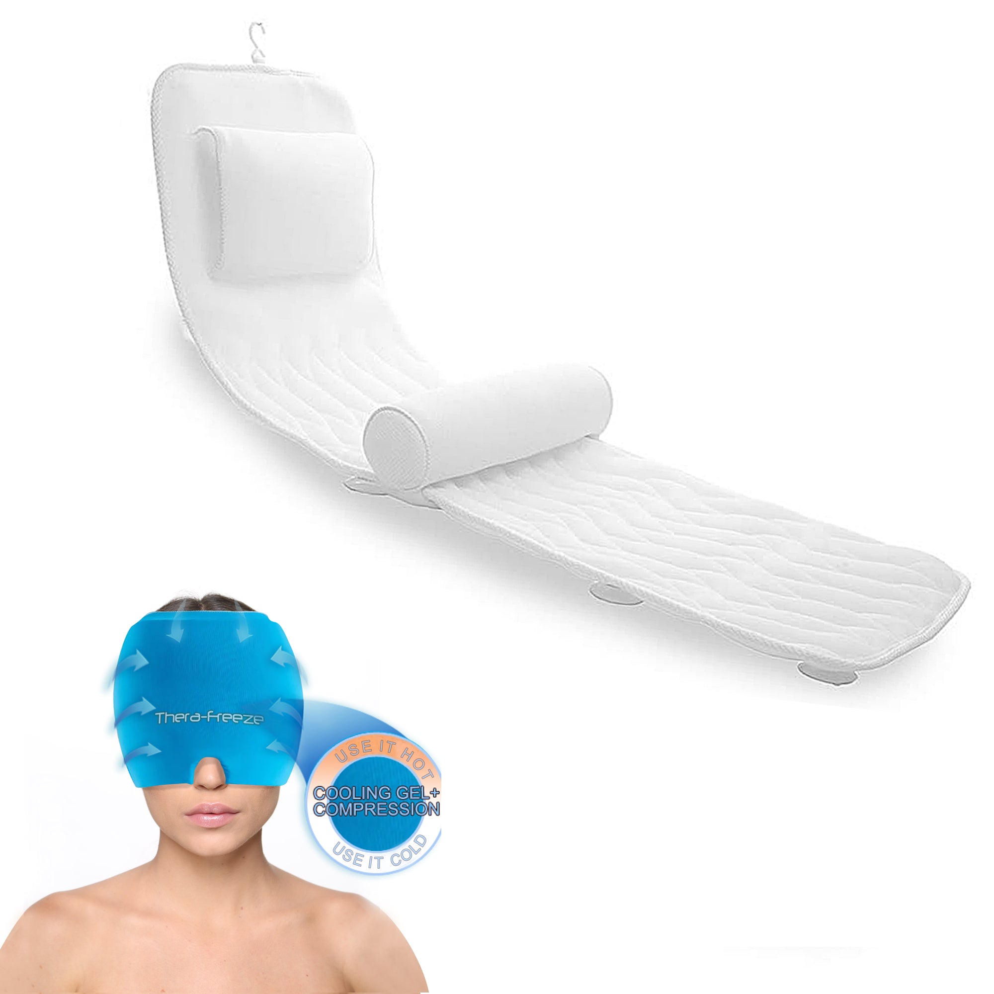 Doctor Pillow Bathtub Pillow - Luxury Spa Bath Pillow with Headrest for Ultimate Relaxation, Perfect for Bubble Baths, Jacuzzi & Hot Tub Use