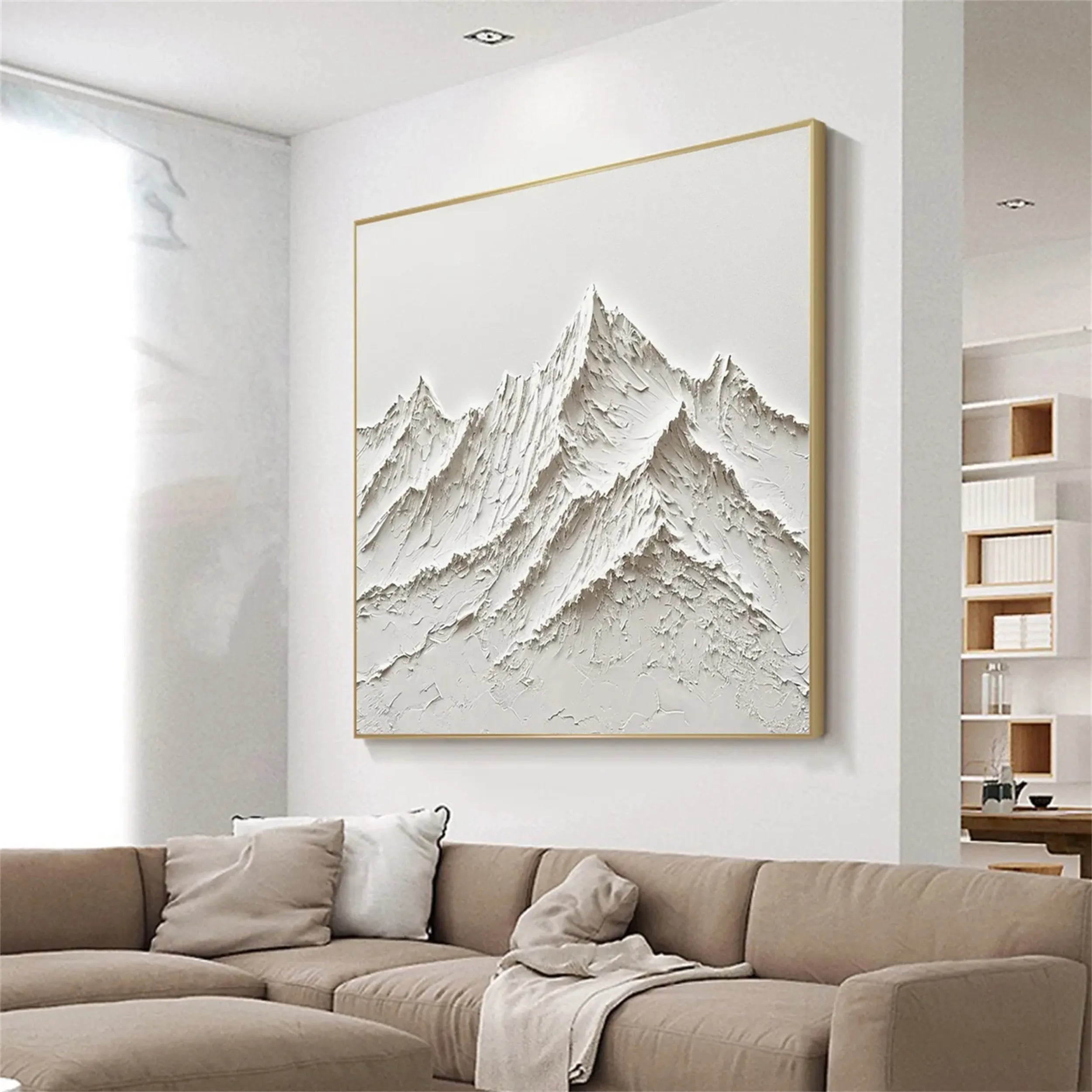 Minimalist Textured Plaster Art Painting - Modern Abstract Wall Decor for Living Room, Bedroom & Office #MM266