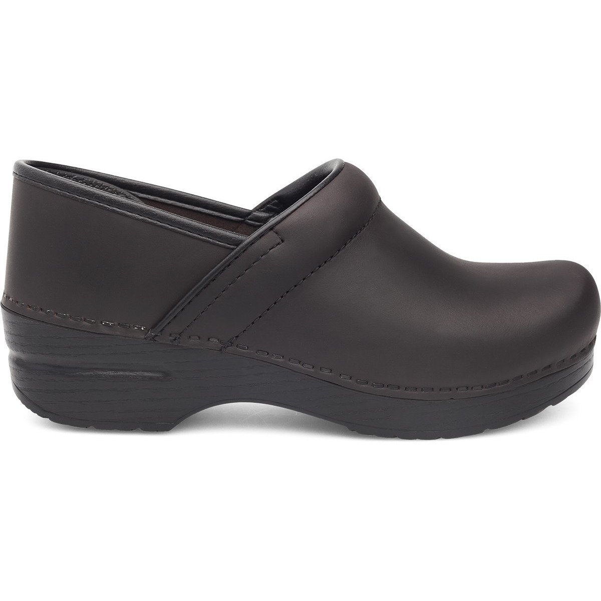 DANSKO Professional Women's Clogs - Antique Brown Leather Slip-Resistant Shoes for Nurses, Chefs & Healthcare Workers