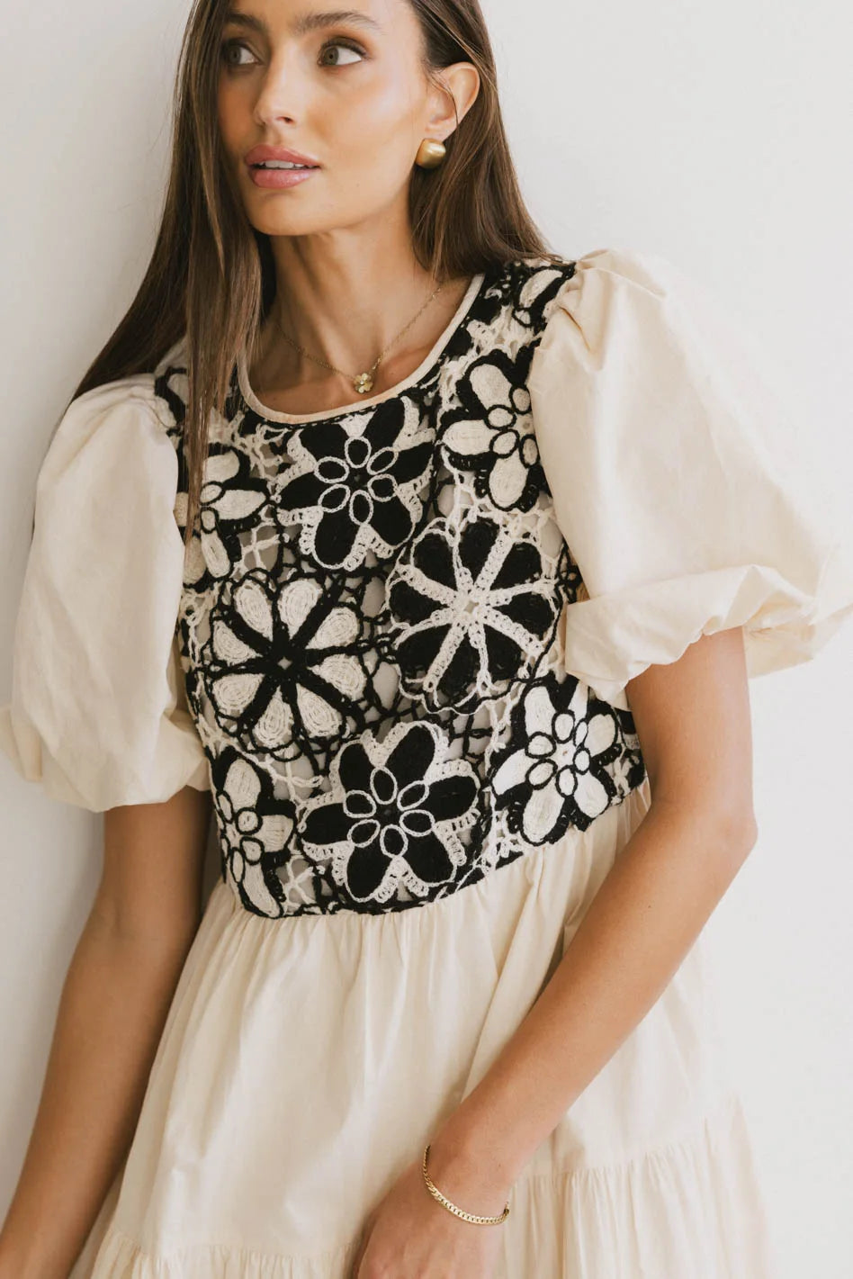 Joyce Crochet Bodice Dress - Elegant Summer Boho Maxi Dress for Women | Perfect for Beach Vacations, Weddings & Date Nights