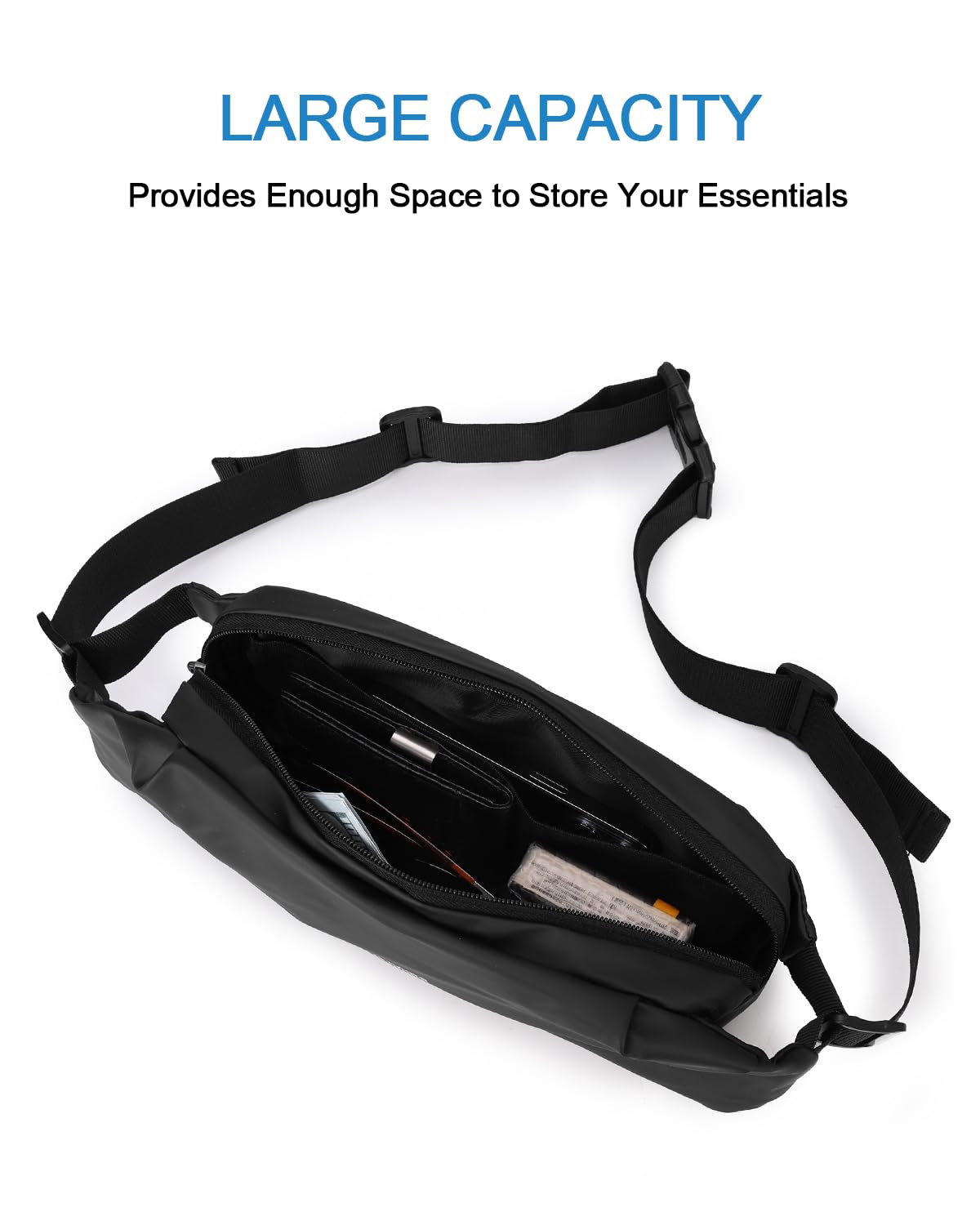 Waterproof Anti-Theft Fanny Pack for Men & Women - Crossbody Sling Bag with Multiple Pockets for Travel, Gym, Hiking & Cycling | Perfect for Outdoor Adventures, Workouts & Daily Commute