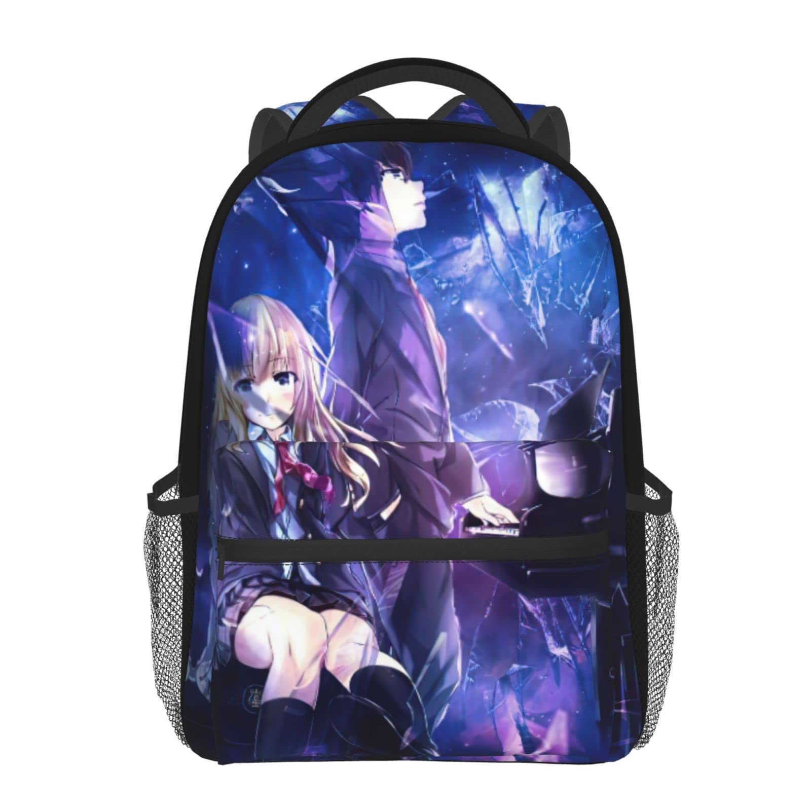 Anime Your Lie In April Backpack - Large Capacity 3D Print Waterproof Travel Daypack for School, Work & Laptop - Perfect for Cosplay, Anime Conventions & Daily Use