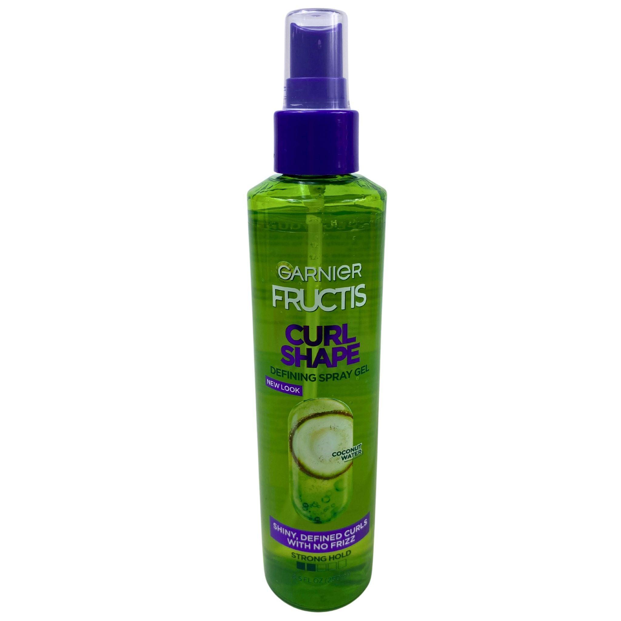 Garnier Fructis Curl Defining Spray Gel with Coconut Water - Strong Hold Hair Styler for Curly Hair - 8.5 oz (Pack of 48) - Perfect for Daily Curl Definition & Frizz Control