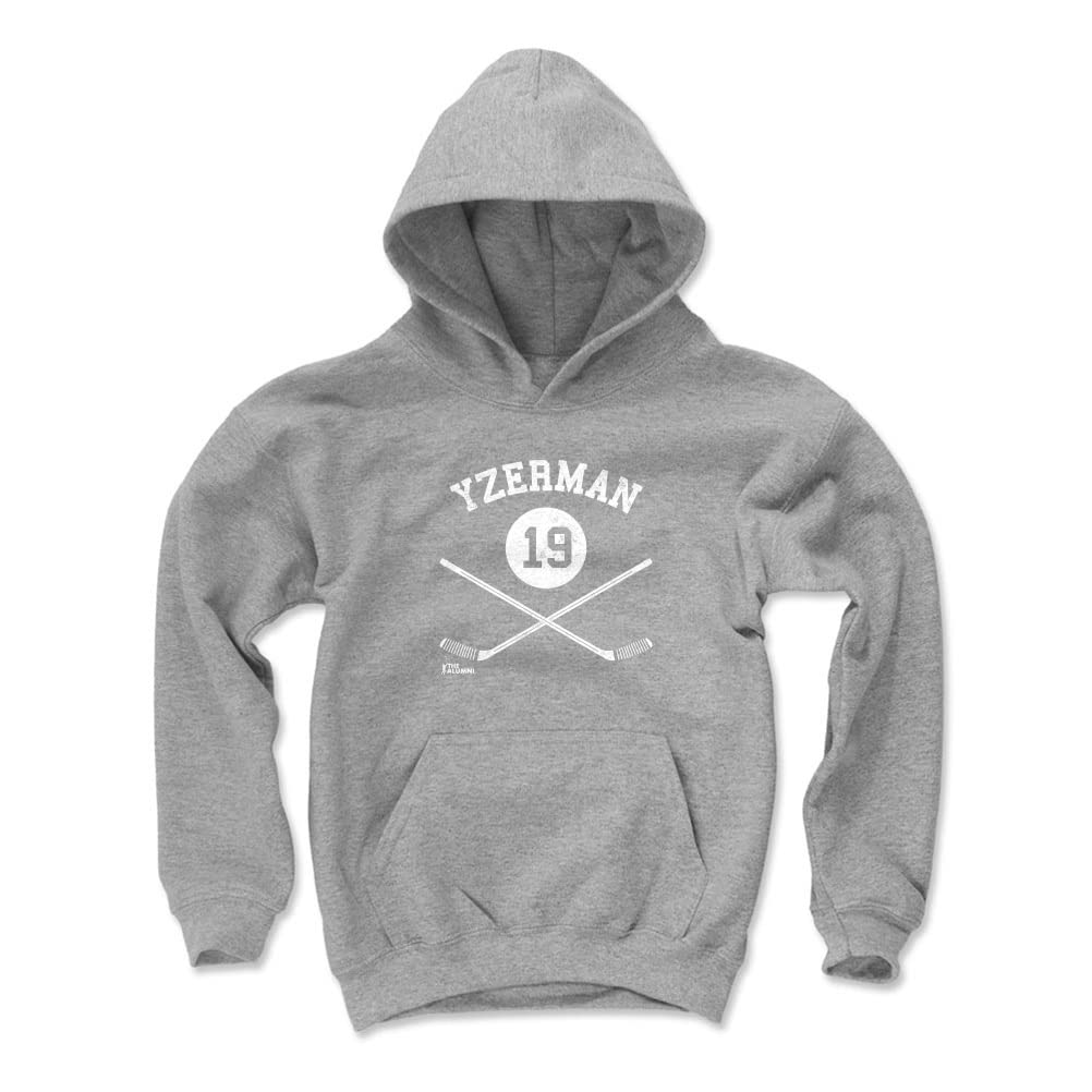 Steve Yzerman Detroit Red Wings Kids Hoodie - Youth Hockey Sweatshirt with Number 19 Sticks Design - Perfect for Game Day, Birthday Gifts & Winter Sports Apparel