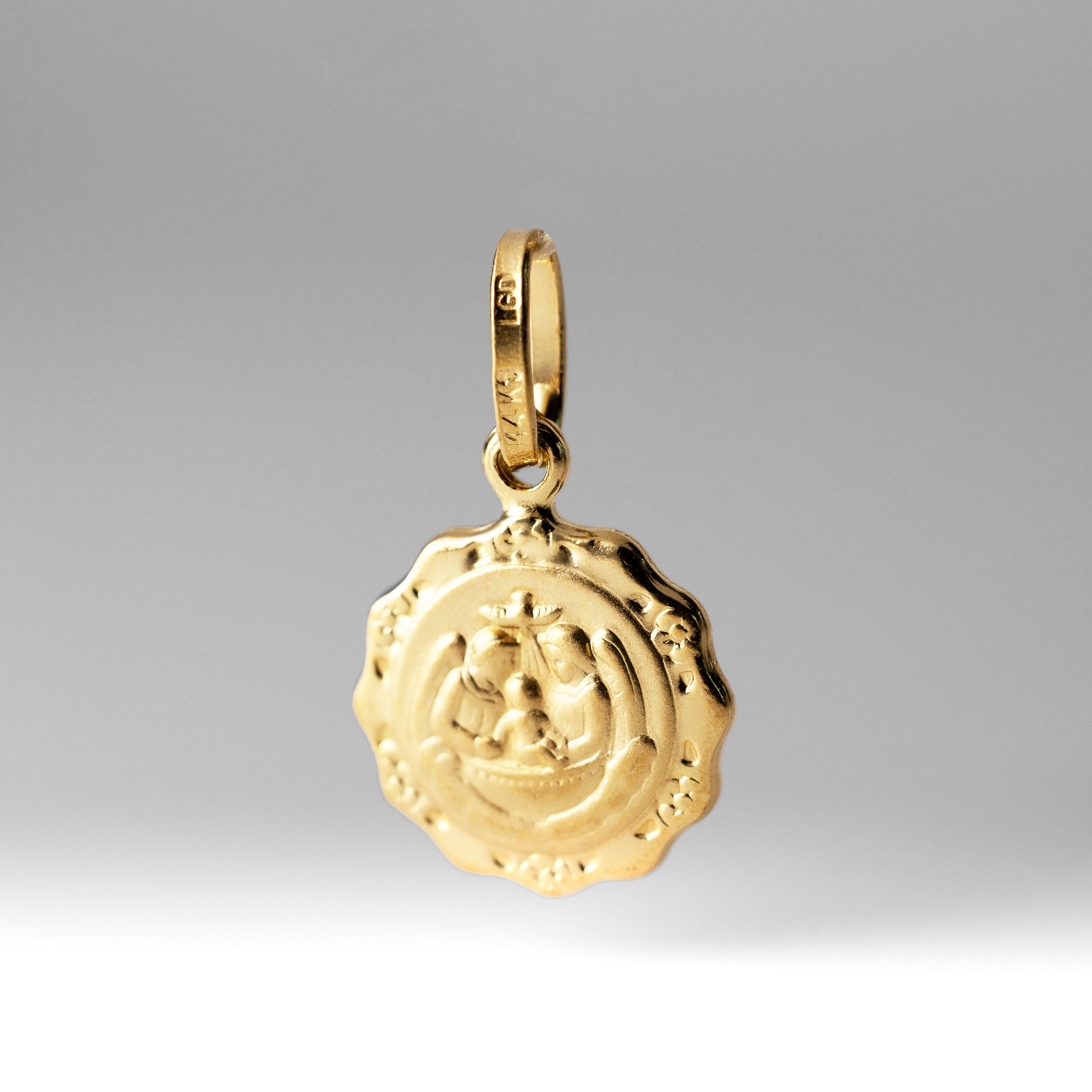 24K Gold Plated Baptism Medal Religious Pendant - Model 240 - Perfect for Christening Gifts, First Communion & Religious Ceremonies