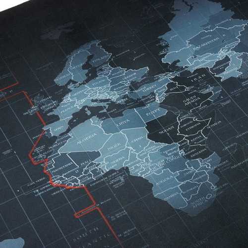 900x400x3mm Extra Large Non-Slip World Map Mouse Pad for Laptop & Desktop - Perfect for Gamers, Office Work & Travel