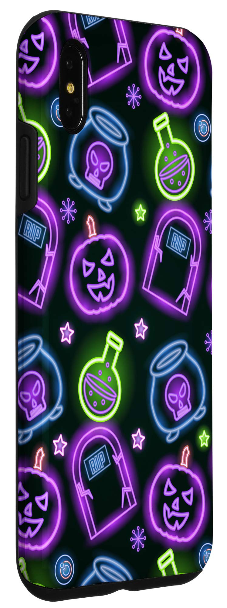 iPhone XS Max Halloween Phone Case - Pumpkin Witch Design Shockproof Protective Cover for Trick or Treat, Costume Party & Spooky Season