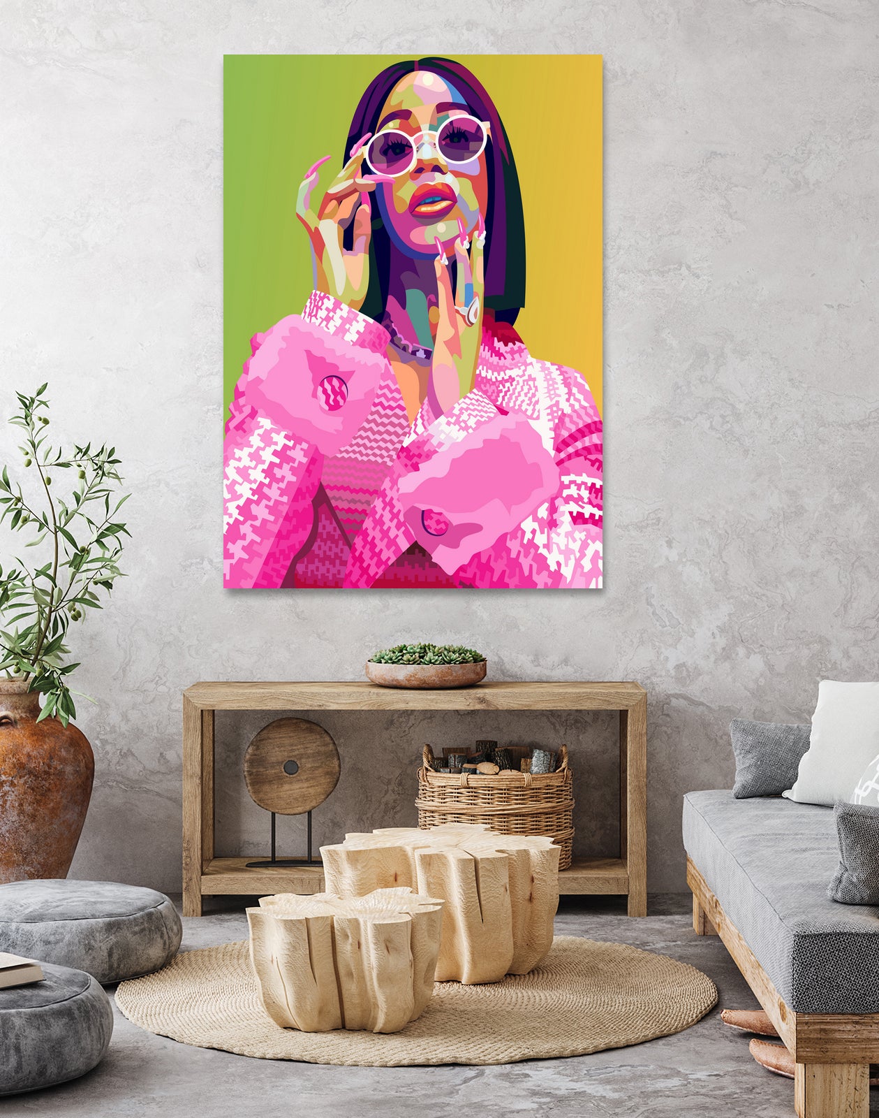 Cardi B Poster Print - Vibrant Pop Art Wall Decor for Music Fans | Perfect Gift for Bedroom, Living Room & Office