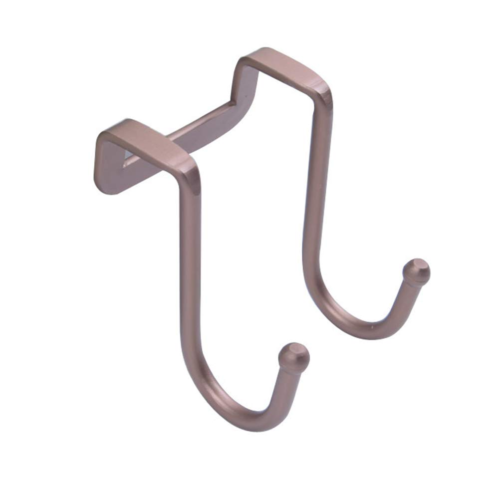 2-Pack Heavy Duty S-Shaped Over The Door Hooks for Bathroom, Towels, Coats & Home Organization - Double Hooks for Space Saving Storage & Display