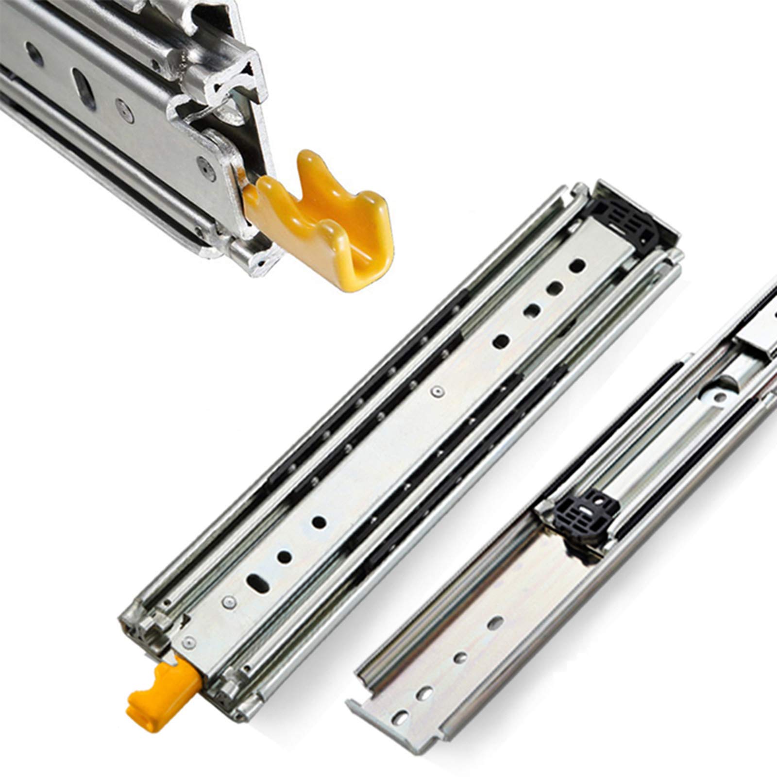 Heavy Duty Drawer Slides with Lock - 18/22/40/60 Inch Full Extension Ball Bearing Slides for Cabinets, Dressers, Tool Chests & Office Furniture - Secure & Smooth Gliding Drawer Rails for Home & Workshop Organization
