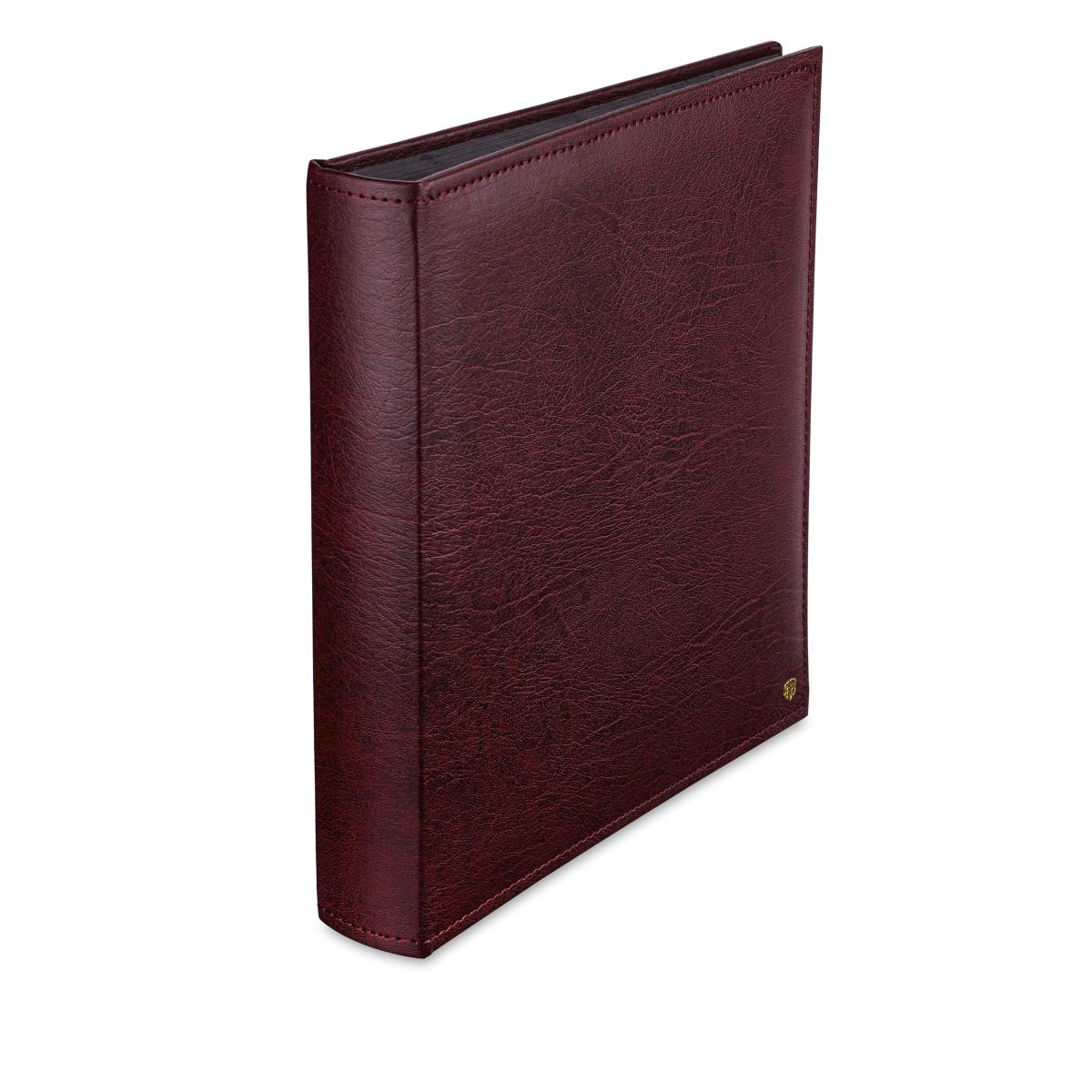 Henzo LONZO Black Scrapbook Album 28x30.5cm (11x12 Inches) Burgundy Red - Perfect for Wedding Memories, Photo Preservation & Creative Scrapbooking Projects