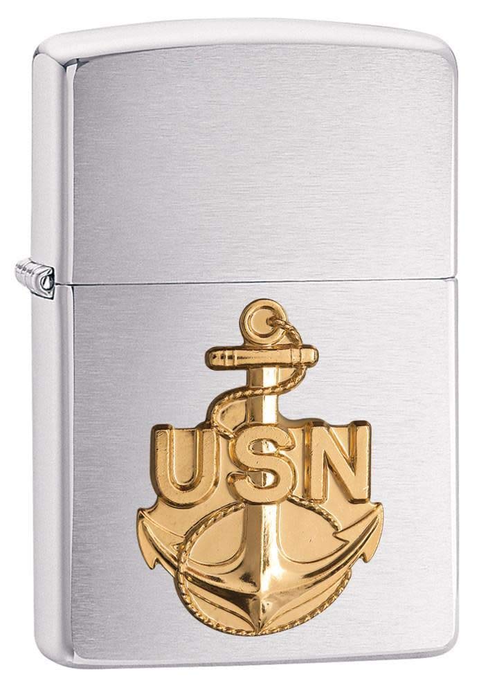 Zippo Navy Lighters - Windproof Refillable Metal Lighter for Outdoor, Camping & Everyday Use | Classic Military Design