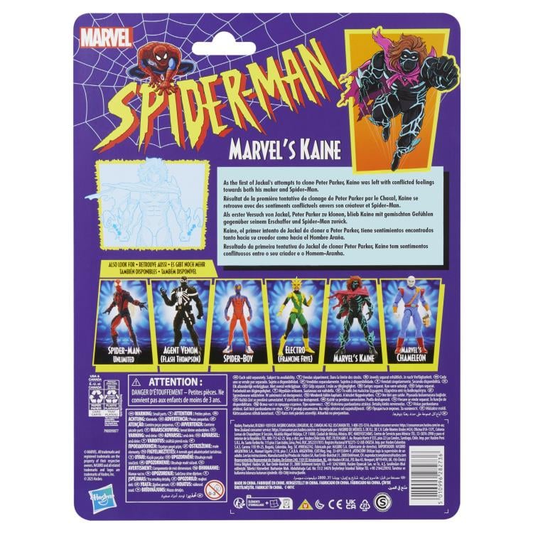 Marvel's Kaine Spider-Man Action Figure - 6-Inch Retro Collection Marvel Legends Series | Collectible Toy for Superhero Fans & Comic Book Lovers | Perfect for Display, Gifts, and Cosplay Accessories