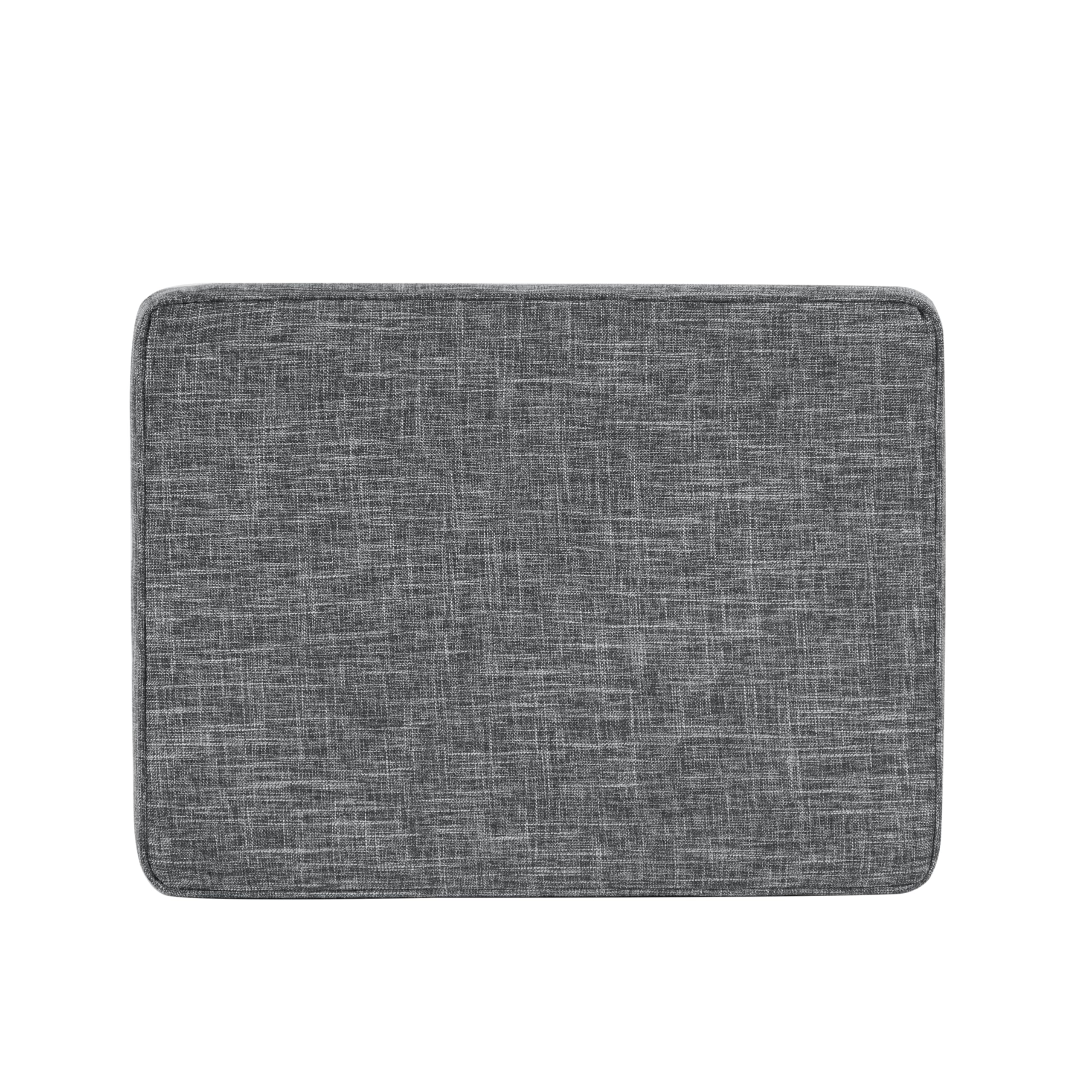 HomePop Medium Square Storage Ottoman with Hinged Lid - Grey Storage Bench for Living Room & Bedroom | Multi-Functional Footrest, Seating & Hidden Storage Solution for Small Spaces