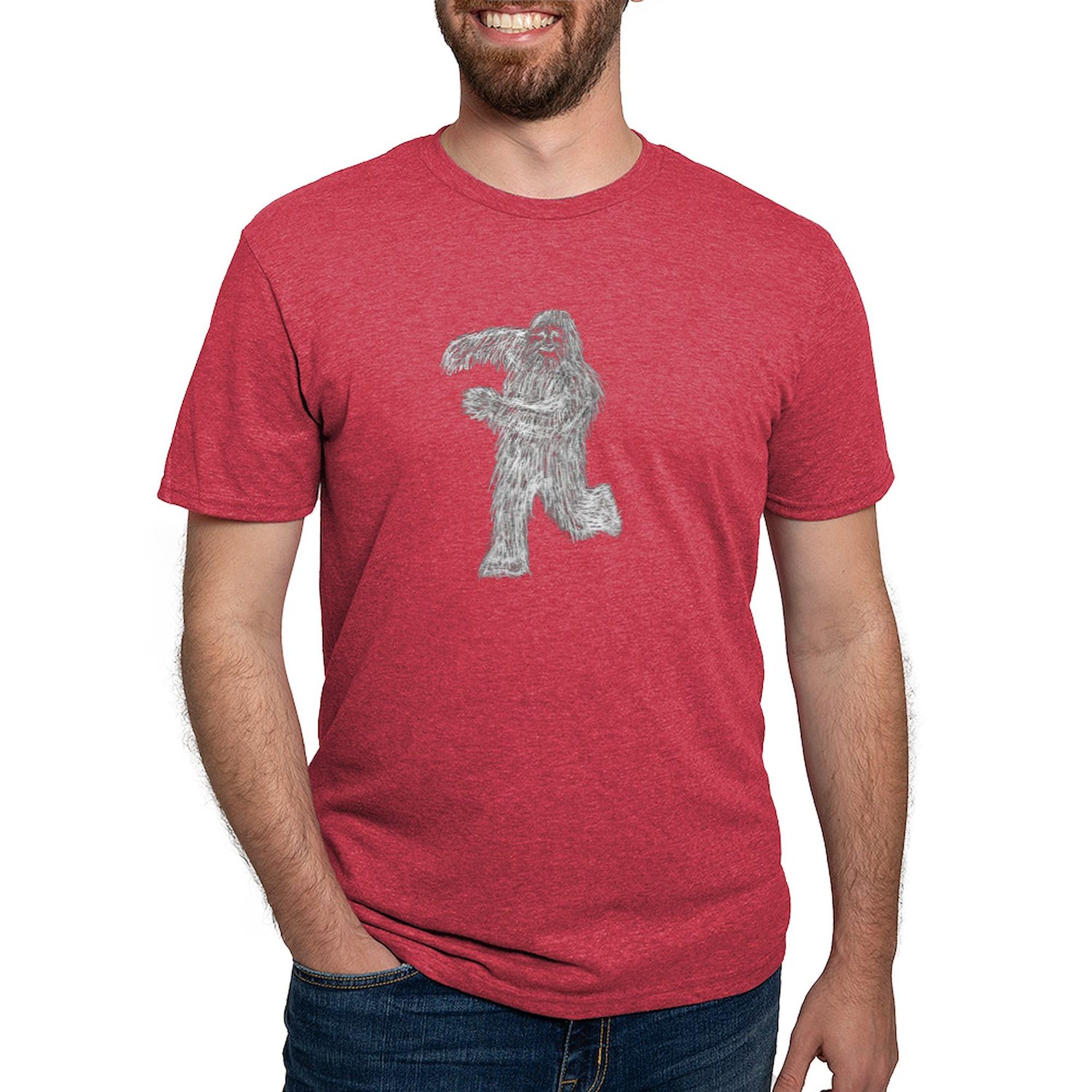 Men's Deluxe Tri-Blend Dancing Sasquatch Graphic T-Shirt | Soft Vintage Style Tee for Casual Wear & Outdoor Activities