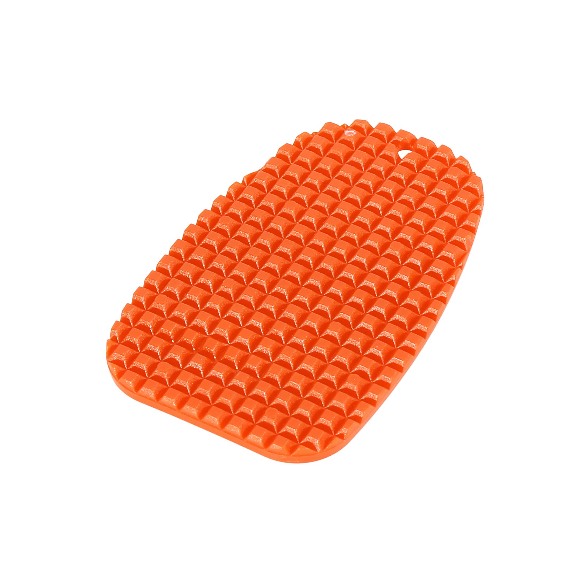 FIERCE CYCLE 2-Pack Motorcycle Kickstand Pads - Heavy Duty Support Plate for Parking Stand & Side Stand Extension - Non-Slip Orange Base Protectors (Perfect for Parking on Soft Ground, Grass or Hot Pavement)