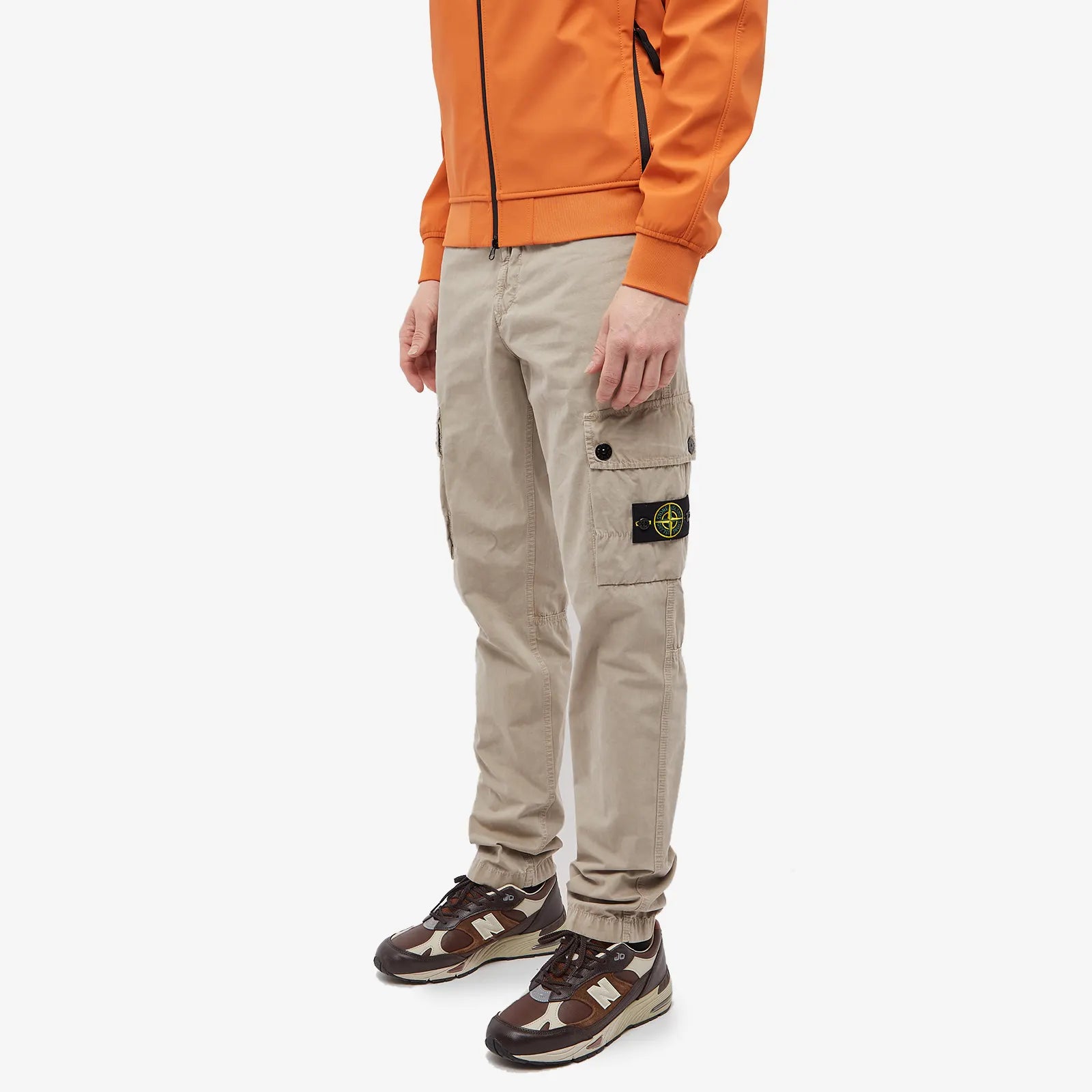 Stone Island Brushed Cotton Cargo Pants for Men - Comfortable & Durable Workwear for Outdoor Activities & Casual Wear
