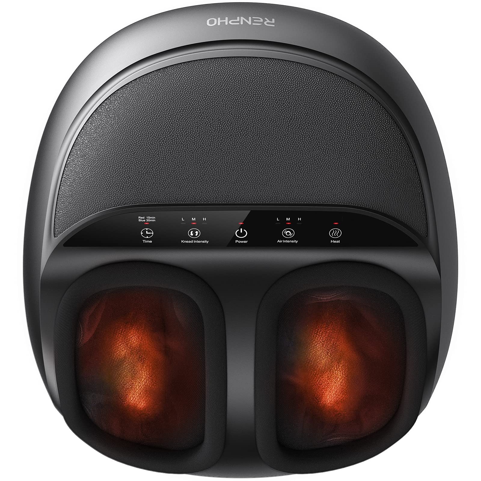 RENPHO Shiatsu Foot Massager with Heat & Wireless Remote - 2025 Upgraded Deep Kneading for Plantar Fasciitis, Neuropathy Relief - FSA/HSA Eligible Foot Spa Machine - Perfect for Home/Office Use & Mother's Day Gifts (Fits Up to Size 14)