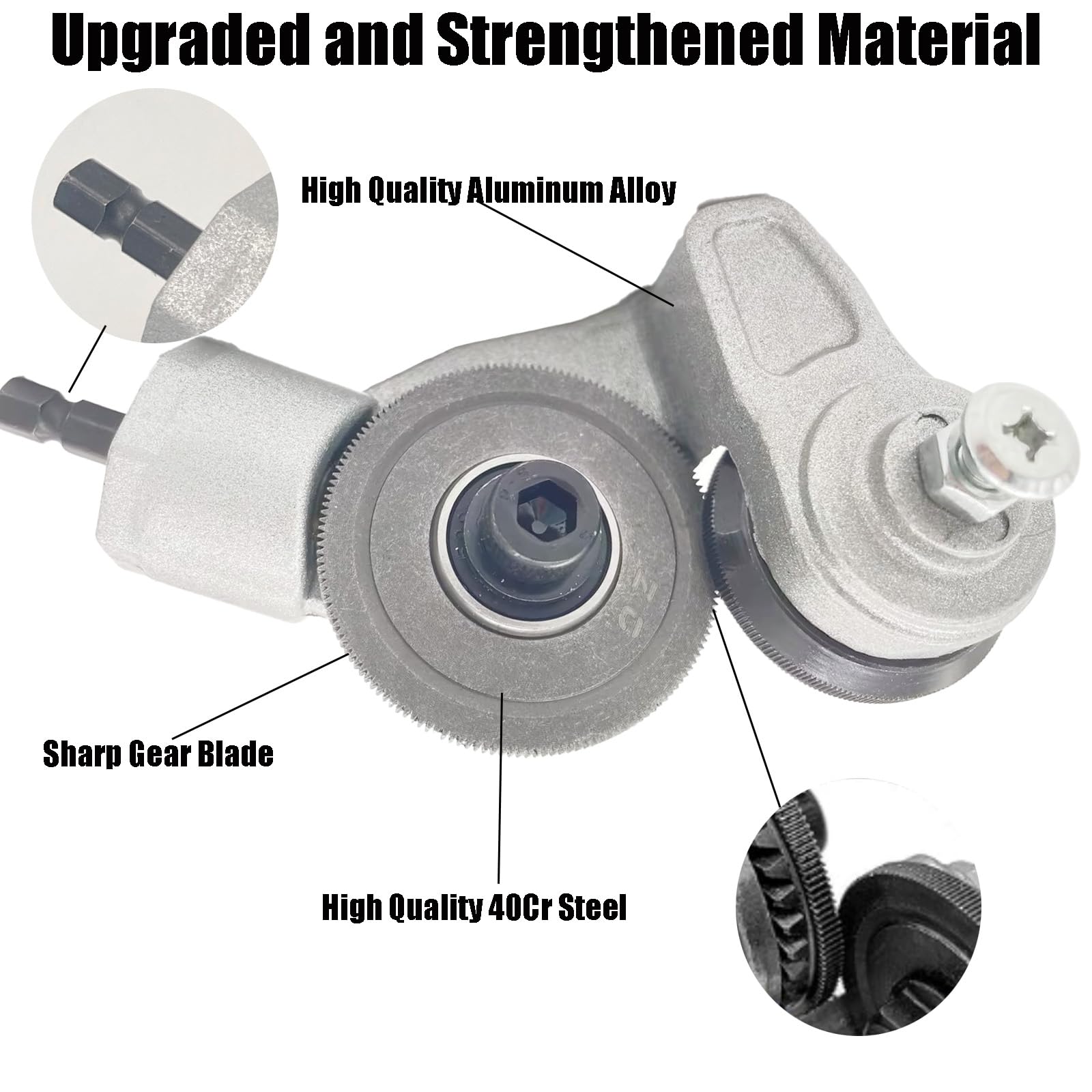 Electric Drill Metal Sheet Cutter Attachment - Heavy Duty Nibbler Shears Tool for Cutting Iron, Aluminum & Steel - Perfect for DIY Projects, Metalworking & Home Renovations