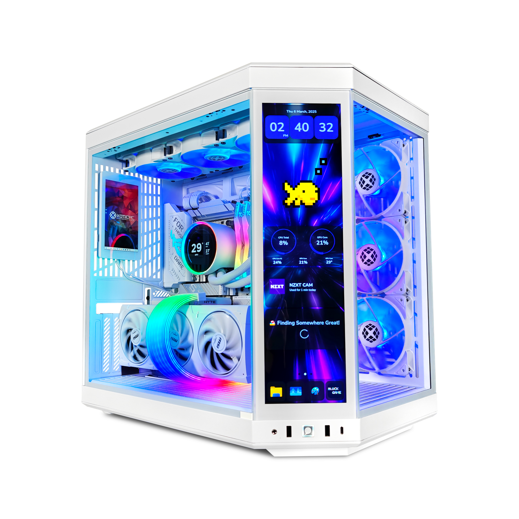AMD Ryzen 7 5800X3D Gaming Desktop - Y70 Ultimate X3D Ghost Prebuilt PC with Liquid Cooling | Ready to Ship | Perfect for Esports, Streaming & VR Gaming