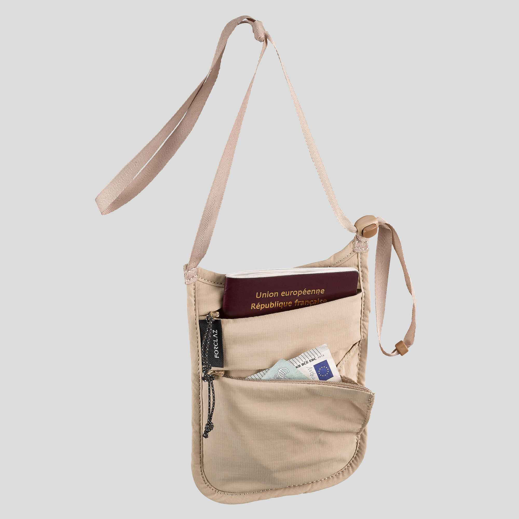 Forclaz Travel RFID Blocking Pouch - Secure Passport Holder & Credit Card Protector for Safe Travels - Perfect for Airports, Hotels & International Trips