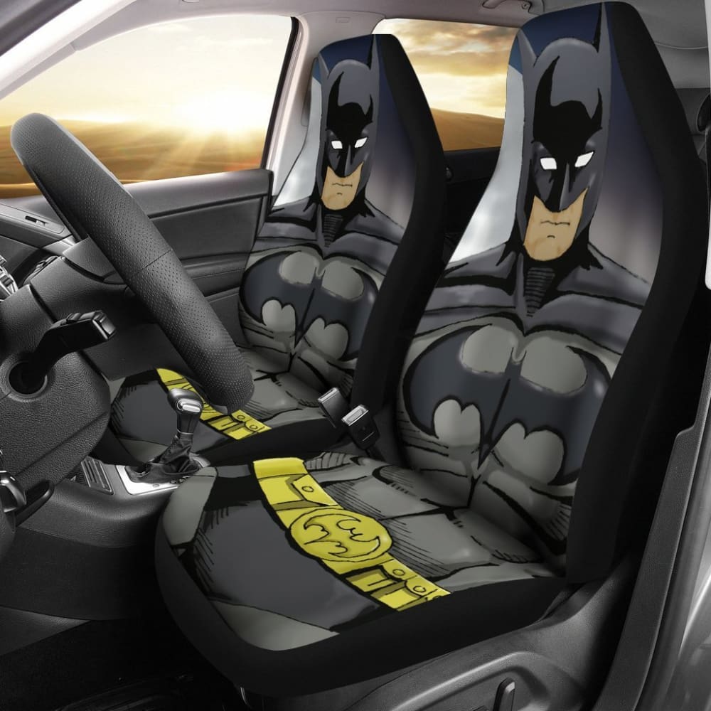 Batman Themed Car Seat Covers - Official DC Comics Movie Merchandise for Batman Fans - Perfect Gift for Superhero Lovers - Great for Cars, Trucks & SUVs - Ideal for Movie Nights, Road Trips & Comic Conventions