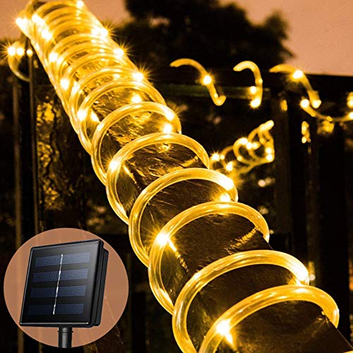 33ft Solar String Lights with 100 LEDs - Waterproof Outdoor Fairy Lights for Christmas, Garden, Patio, and Holiday Decorations - Perfect for Backyard, Wedding, Party, and Landscape Lighting