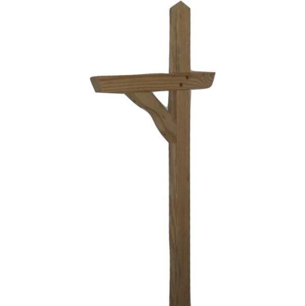 Pressure Treated Yellow Pine Mailbox Post - Durable Outdoor Mailbox Stand for Home & Garden, Perfect for Driveway, Yard, and Front Porch Installation