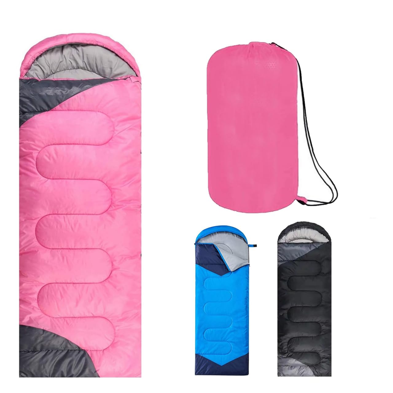 4 Season Lightweight Waterproof Sleeping Bag for Adults & Kids - Cold Weather Camping Gear with Arm/Foot Zippered Holes - Perfect for Backpacking, Hiking, Travel & Outdoor Adventures