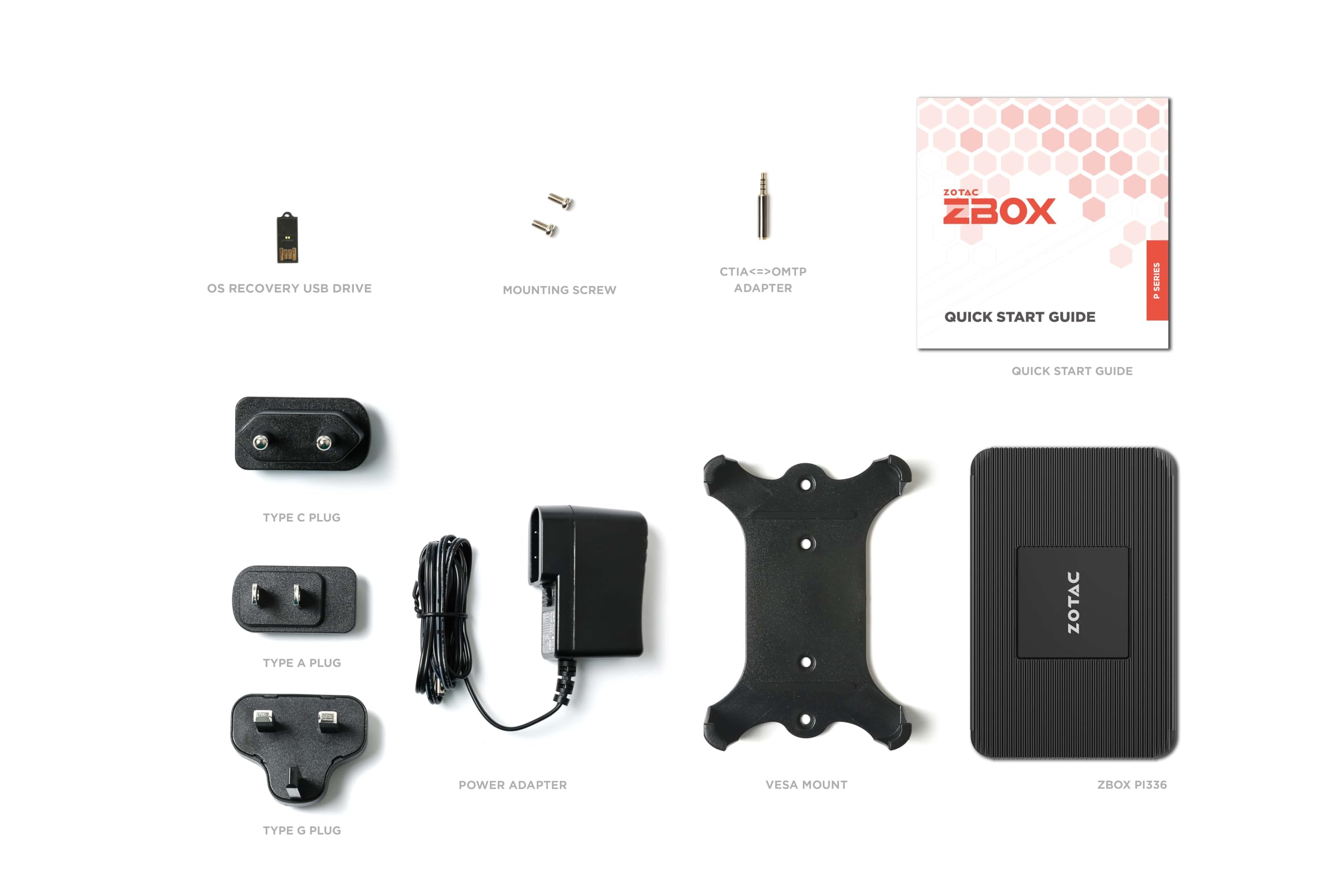 ZOTAC ZBOX PI336 Pico Mini PC with Windows 11 Pro - Ultra-Compact Desktop Computer for Home Office, Digital Signage & Media Streaming