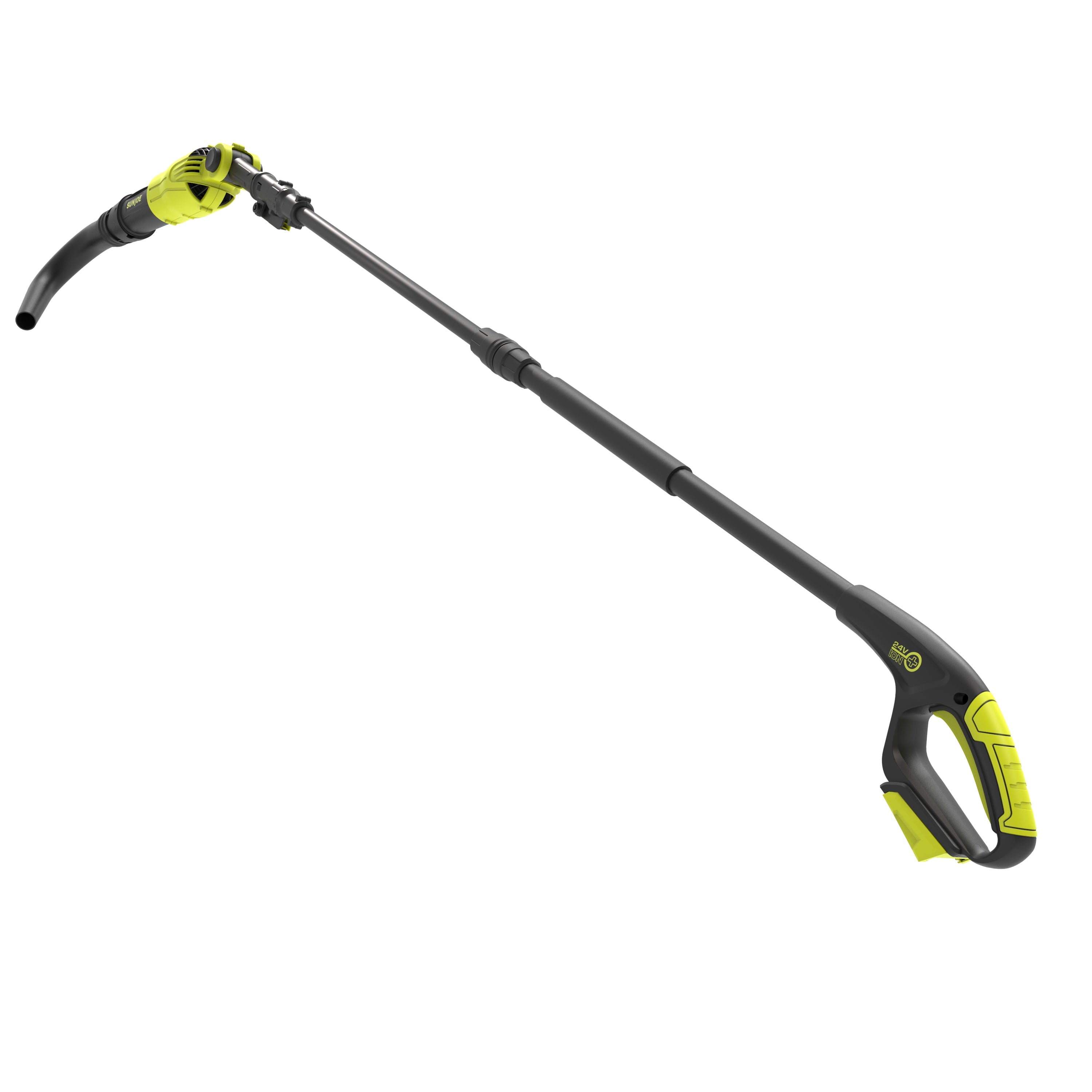 Sun Joe 24V TBP LTE 2-in-1 Cordless Handheld & Pole Leaf Blower Kit with 2.0Ah Battery & Charger | 3 Nozzle Attachments | Ideal for Yard Cleaning, Patio Maintenance & Driveway Debris Removal