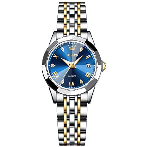 Rose Gold Strap Blue Dial