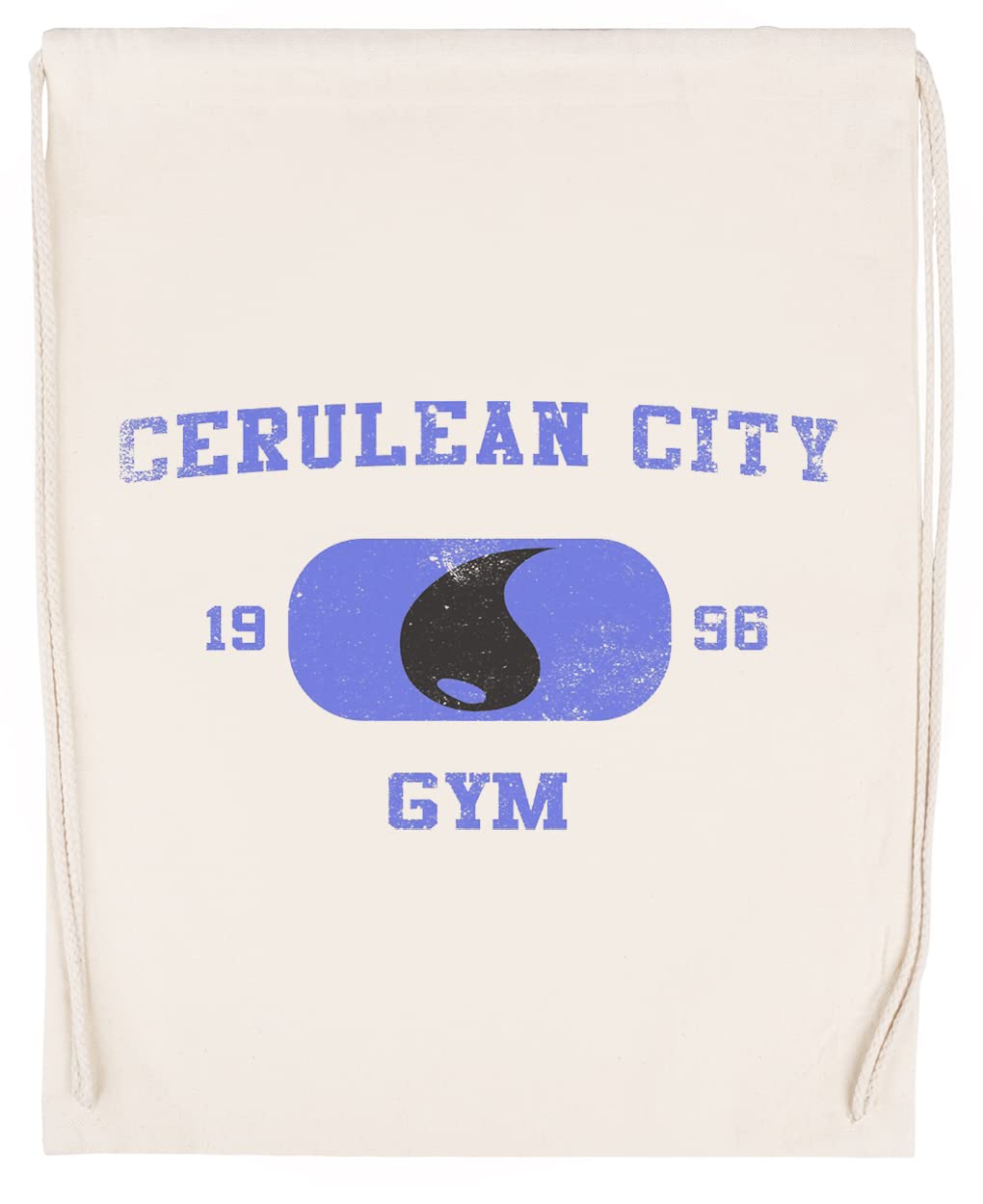 Cerulean City Gym Unisex Drawstring Bag - Beige Sports Sack with Adjustable Cord - Perfect for Gym, Travel & Outdoor Activities