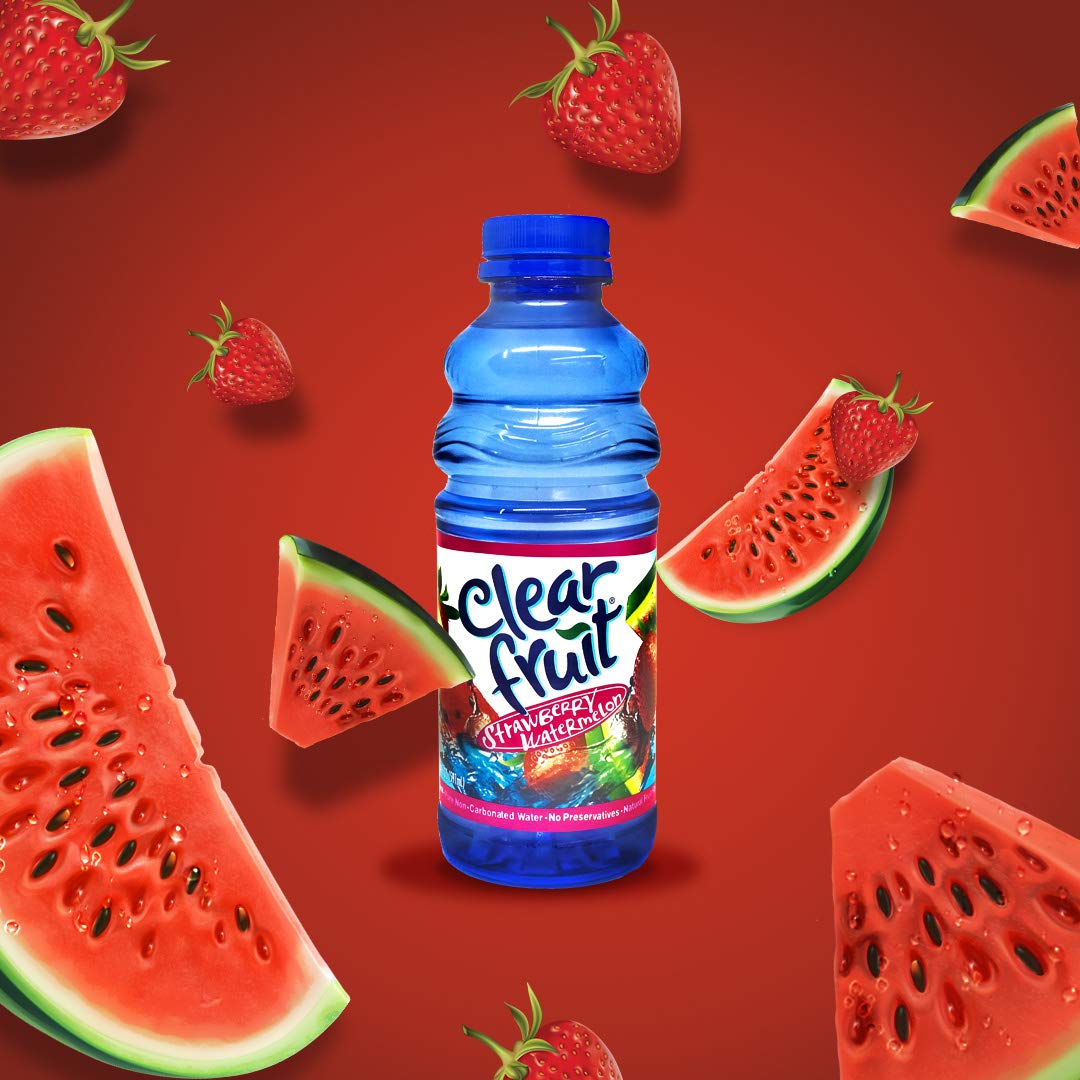 12 Pack Clear Peach Fling Fruit Water - 20oz Non-Carbonated Beverage Bottles | Hydrating & Refreshing Drink for Workouts, Office & Outdoor Activities