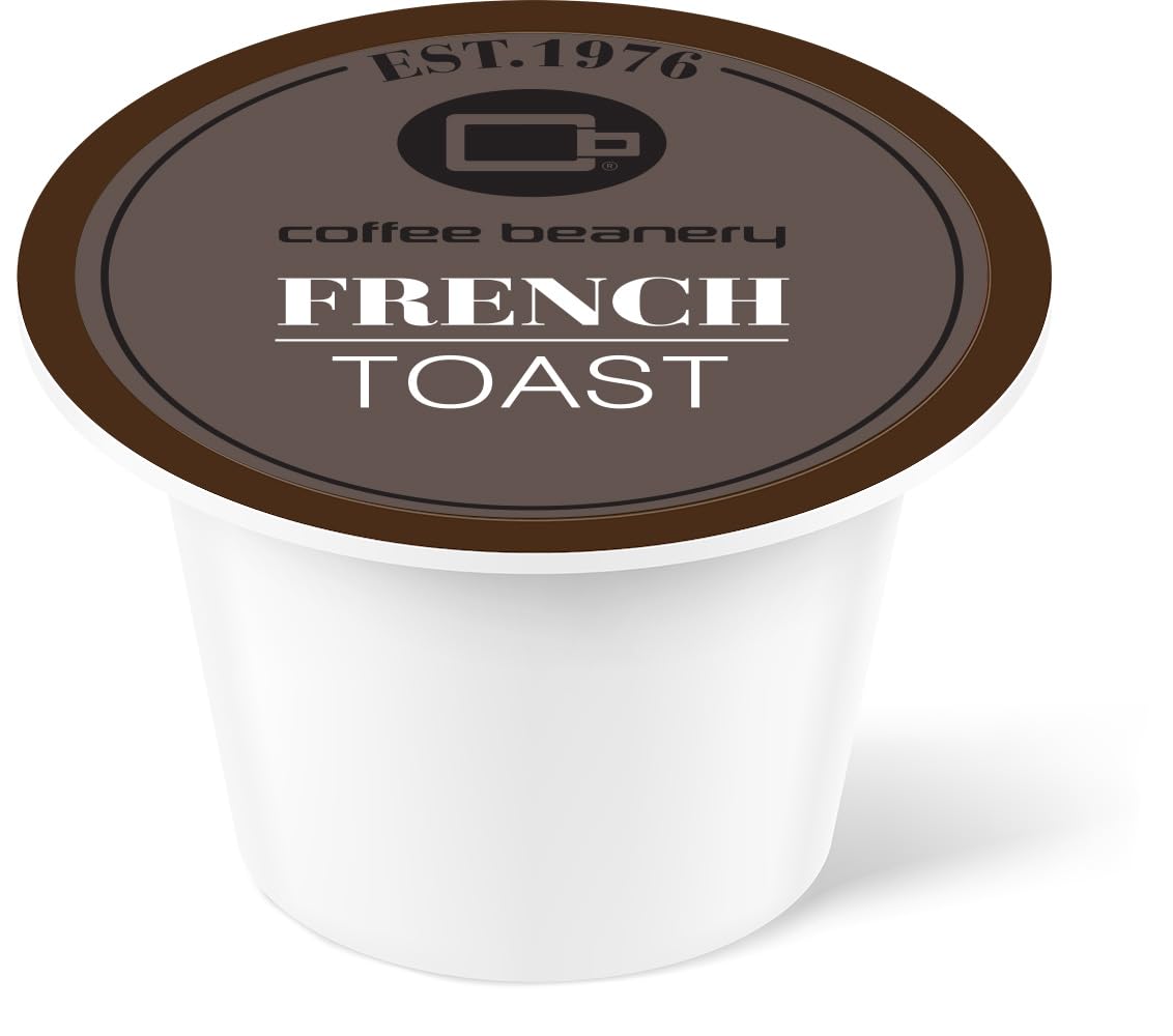 French Toast Flavored Coffee Pods by Coffee Beanery | 12 Count Medium Roast Arabica Coffee Capsules for Keurig Brewers - Perfect for Breakfast & Cozy Mornings